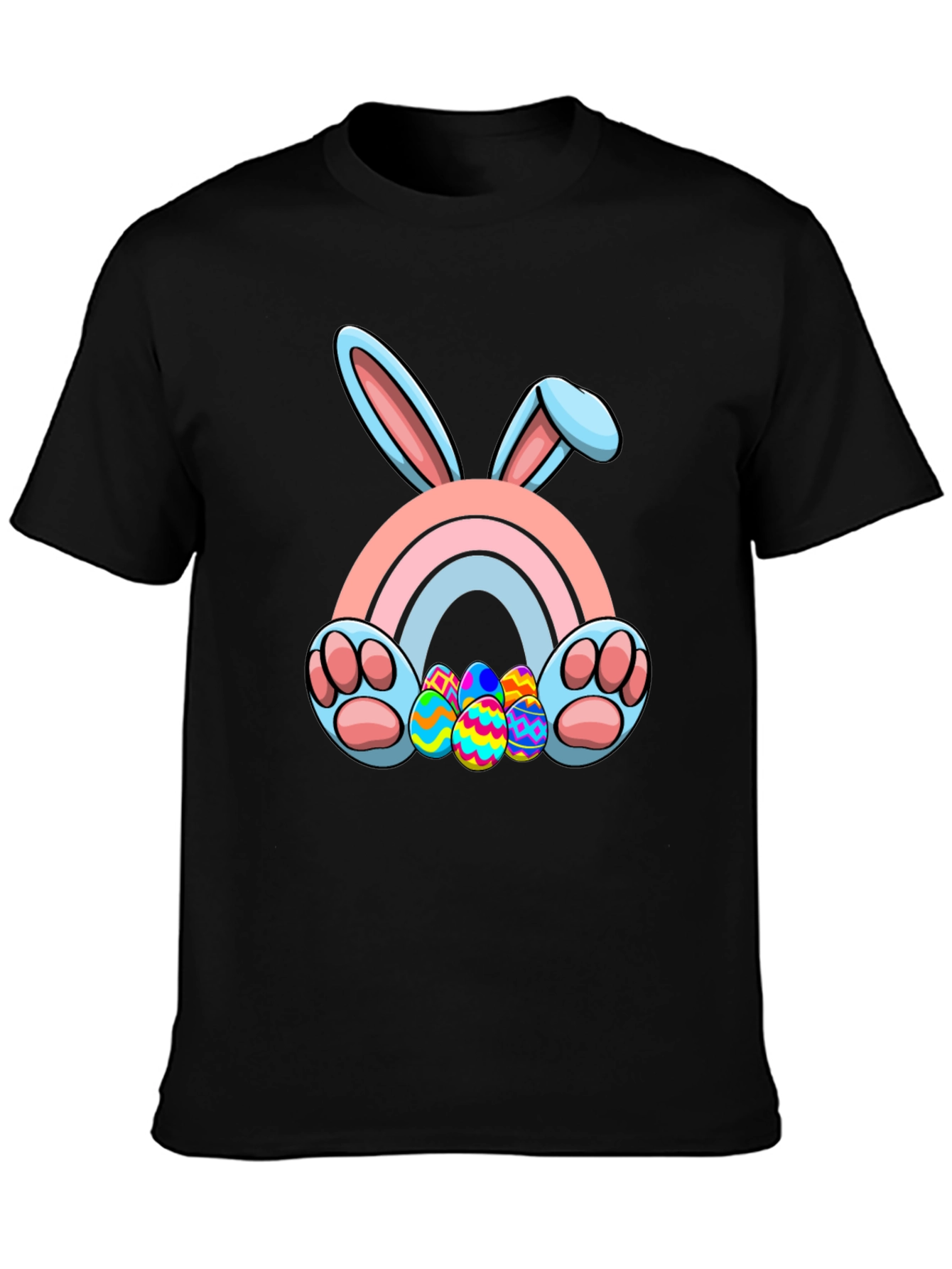 Easter Bunny Rainbow Eggs Graphic Tee