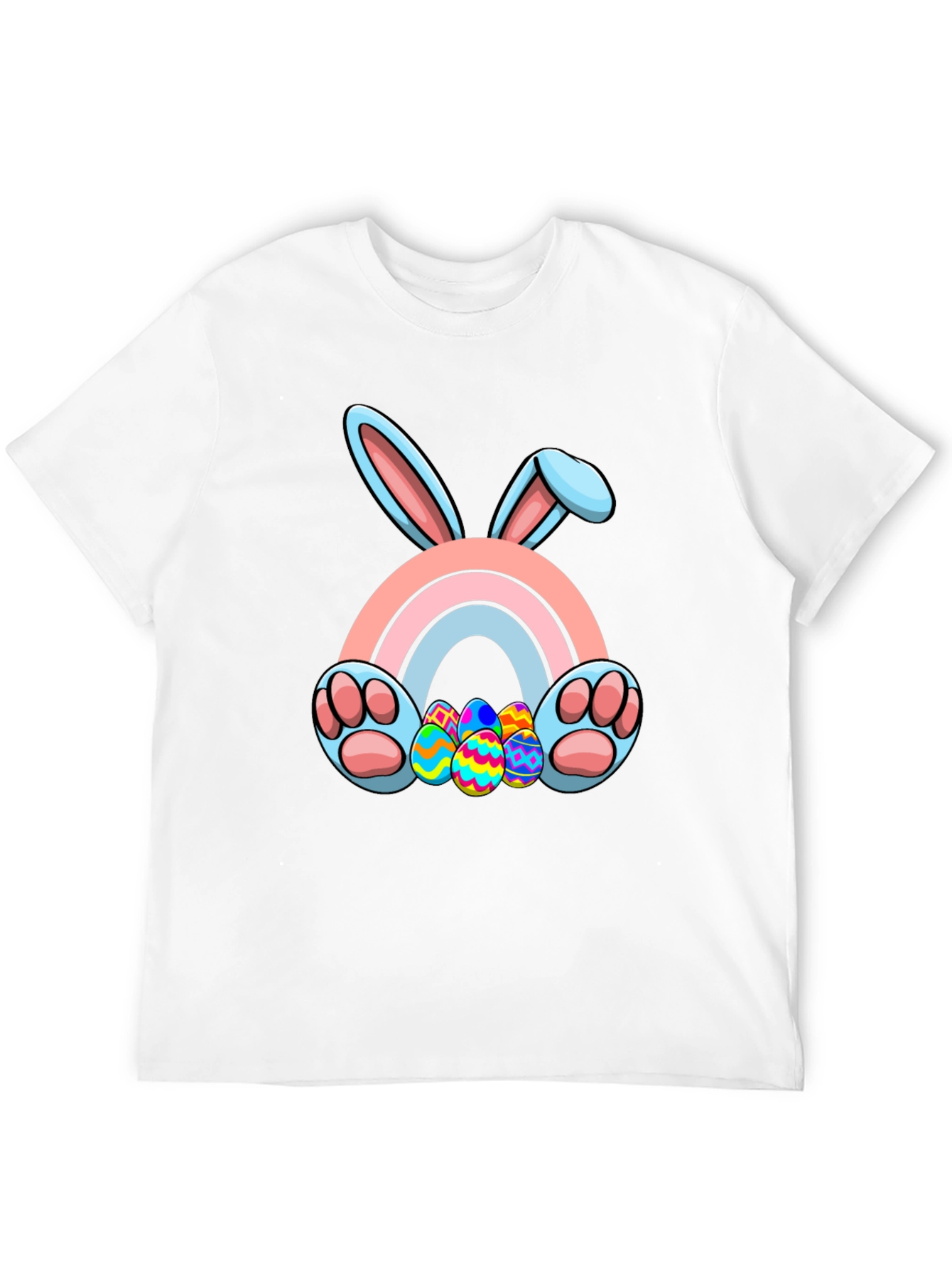 Easter Bunny Rainbow Eggs Graphic Tee