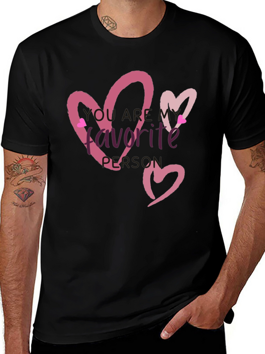 Favorite Person Heart Graphic Tee - Black