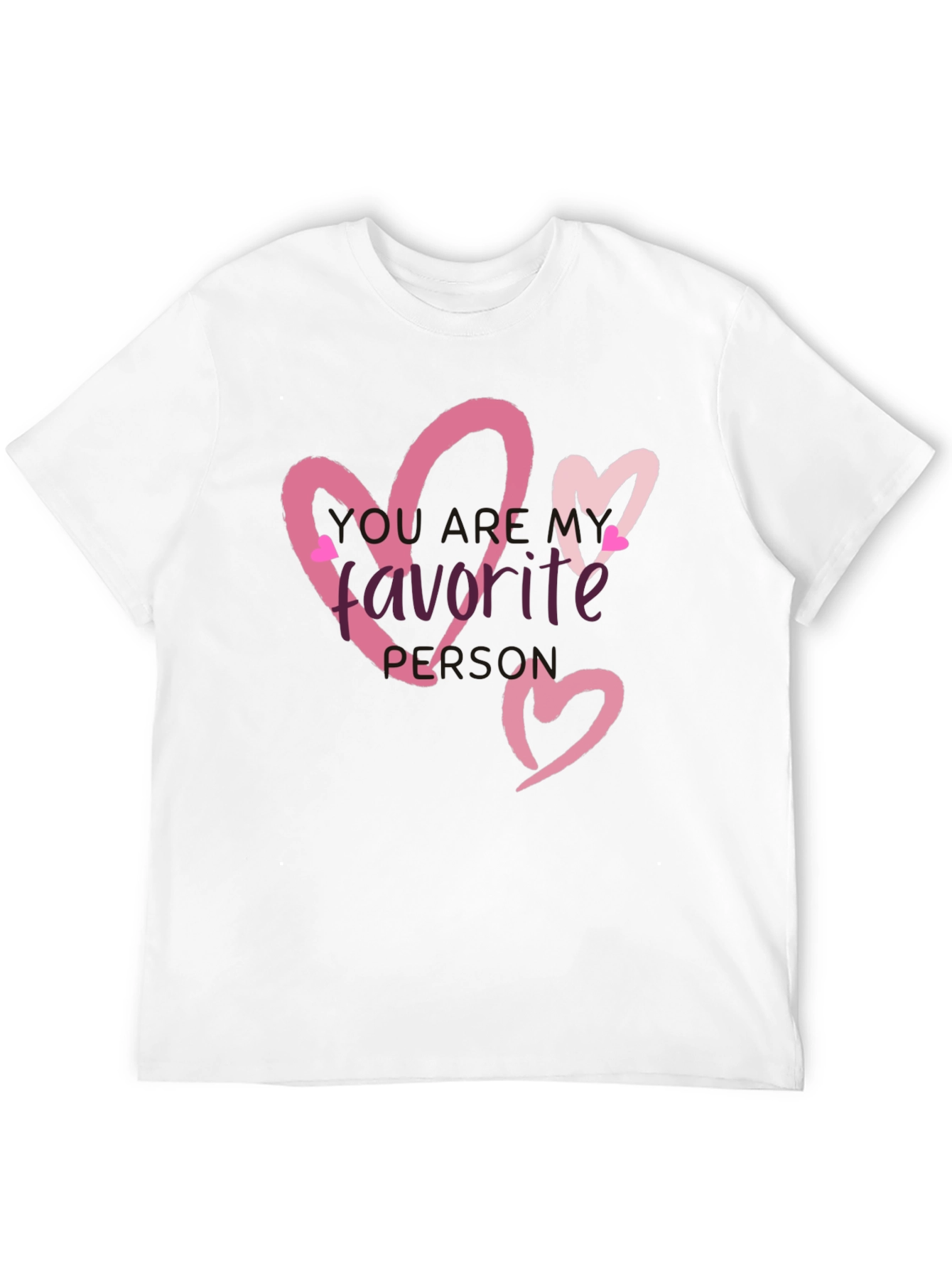 Favorite Person Heart Graphic Tee - Black