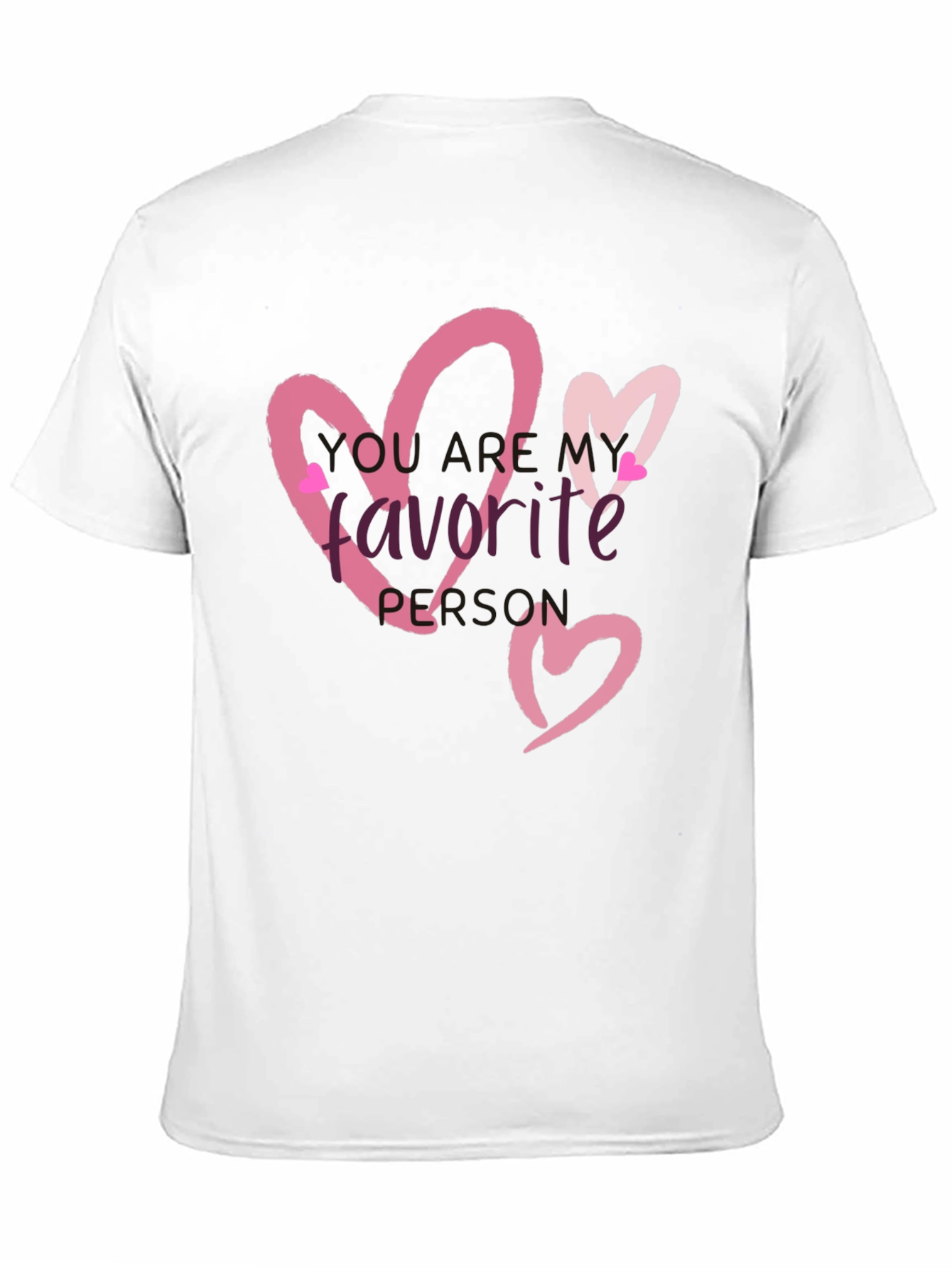 Favorite Person Heart Graphic Tee - Black