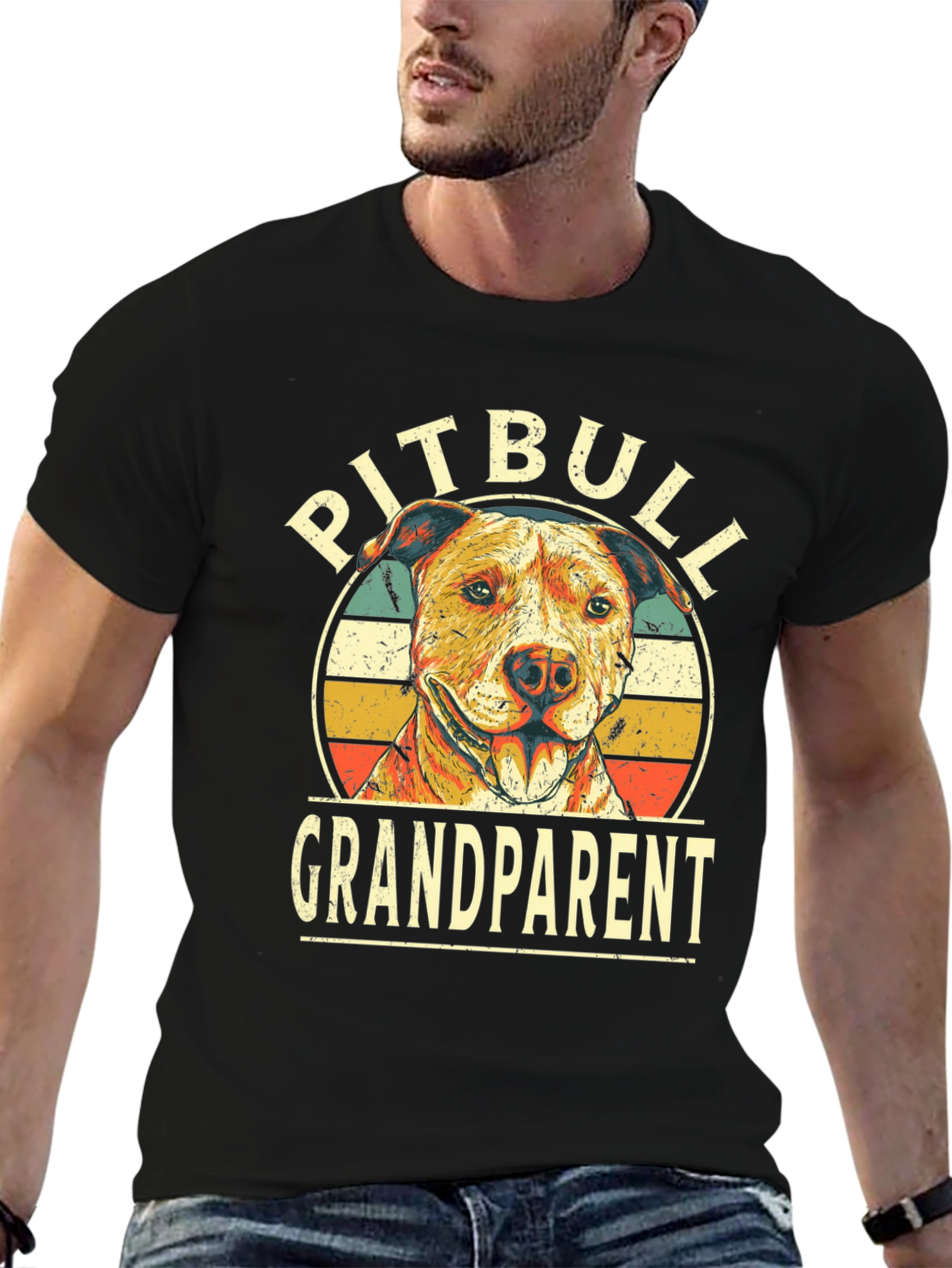 Pitbull Grandparent T-Shirt - Dog Lover Tee