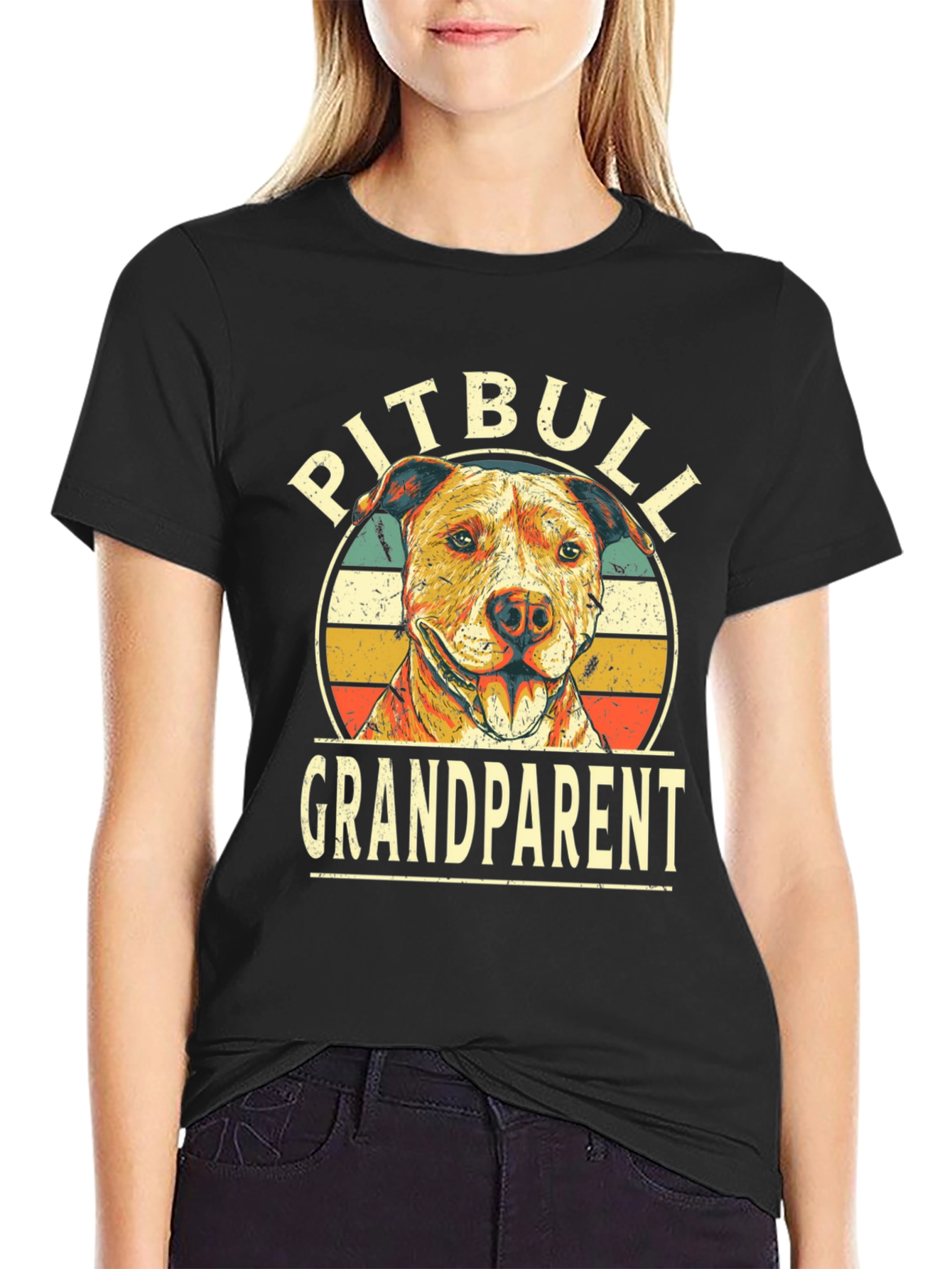 Pitbull Grandparent T-Shirt - Dog Lover Tee