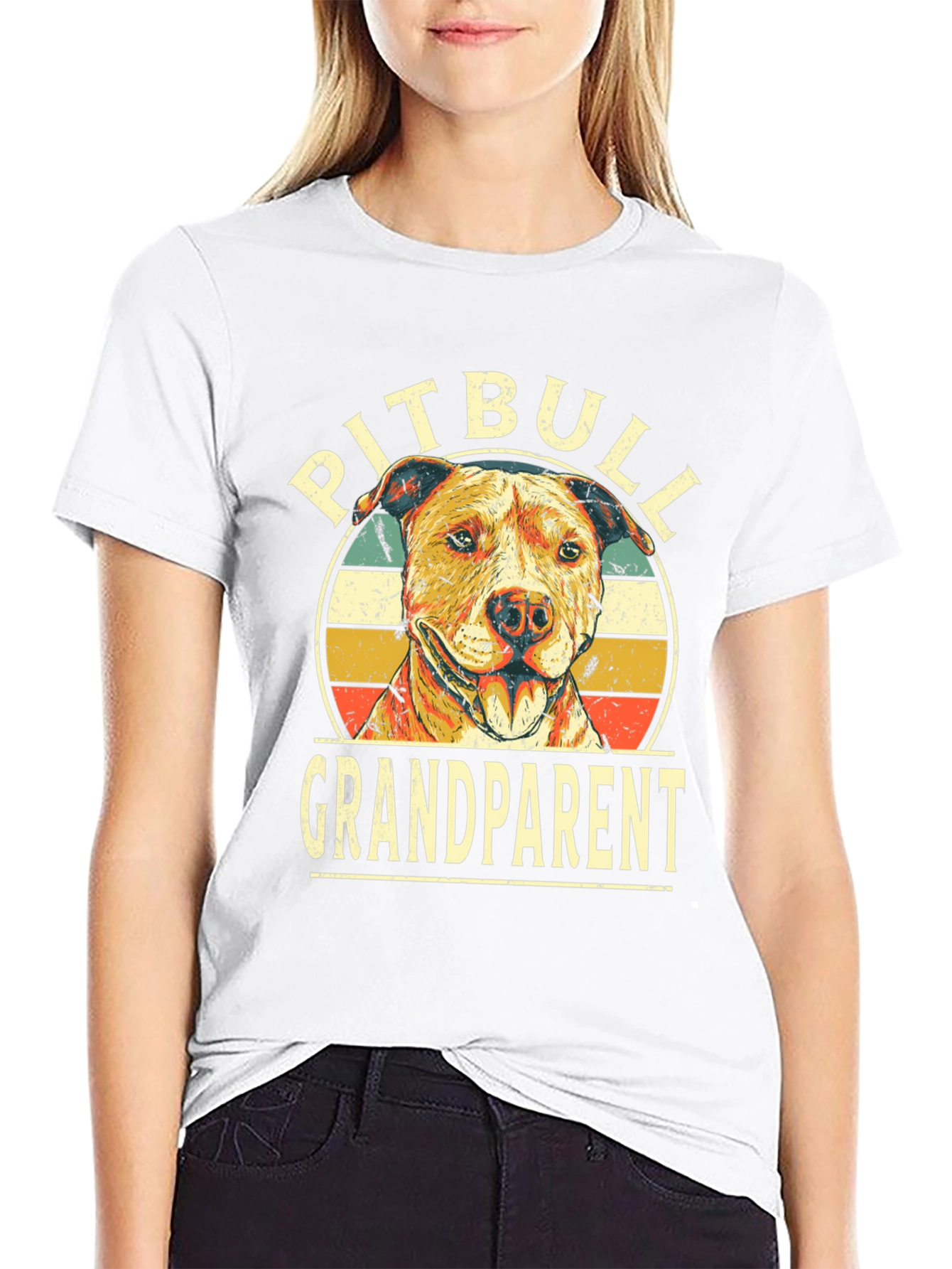 Pitbull Grandparent T-Shirt - Dog Lover Tee