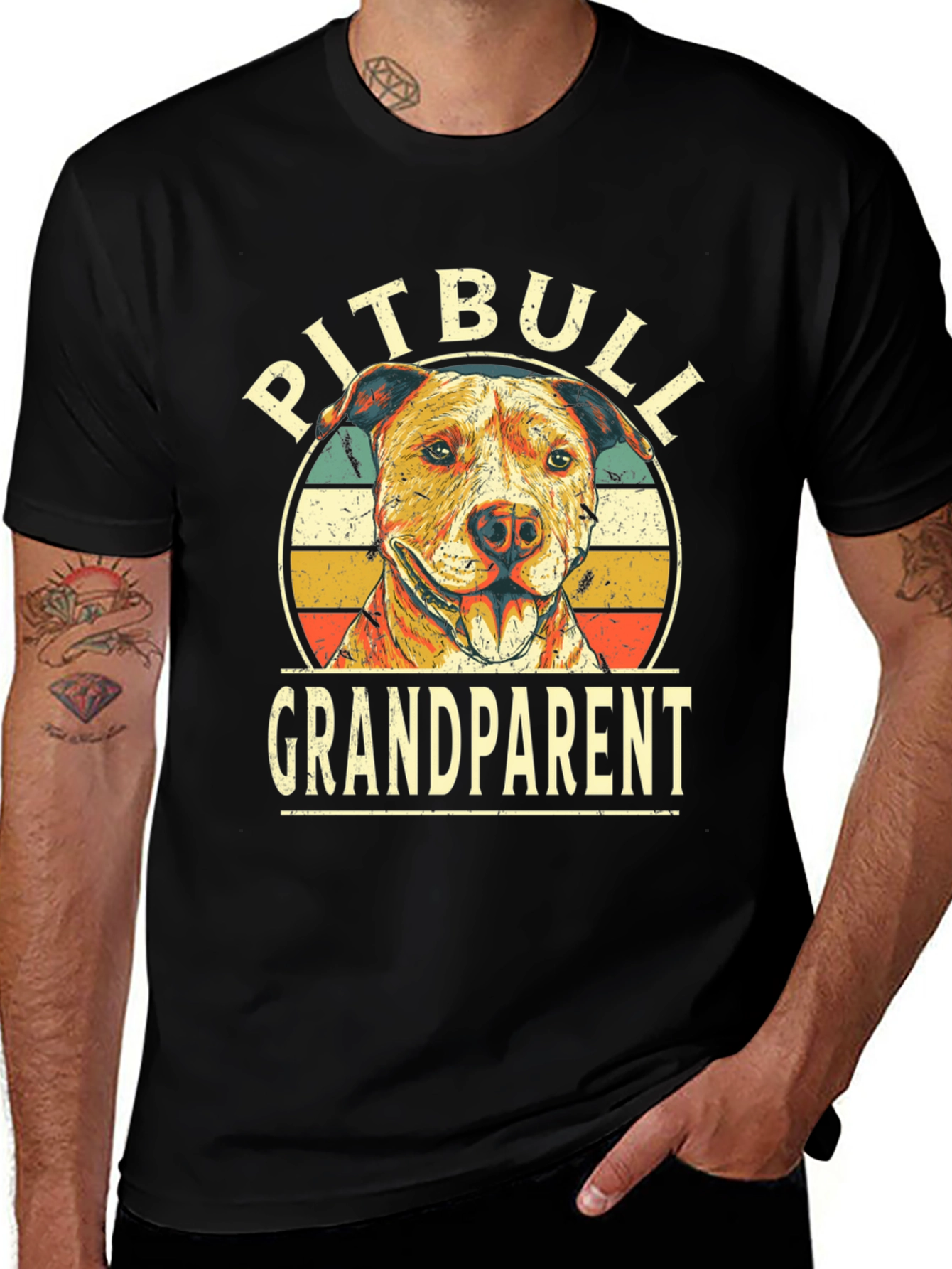 Pitbull Grandparent T-Shirt - Dog Lover Tee