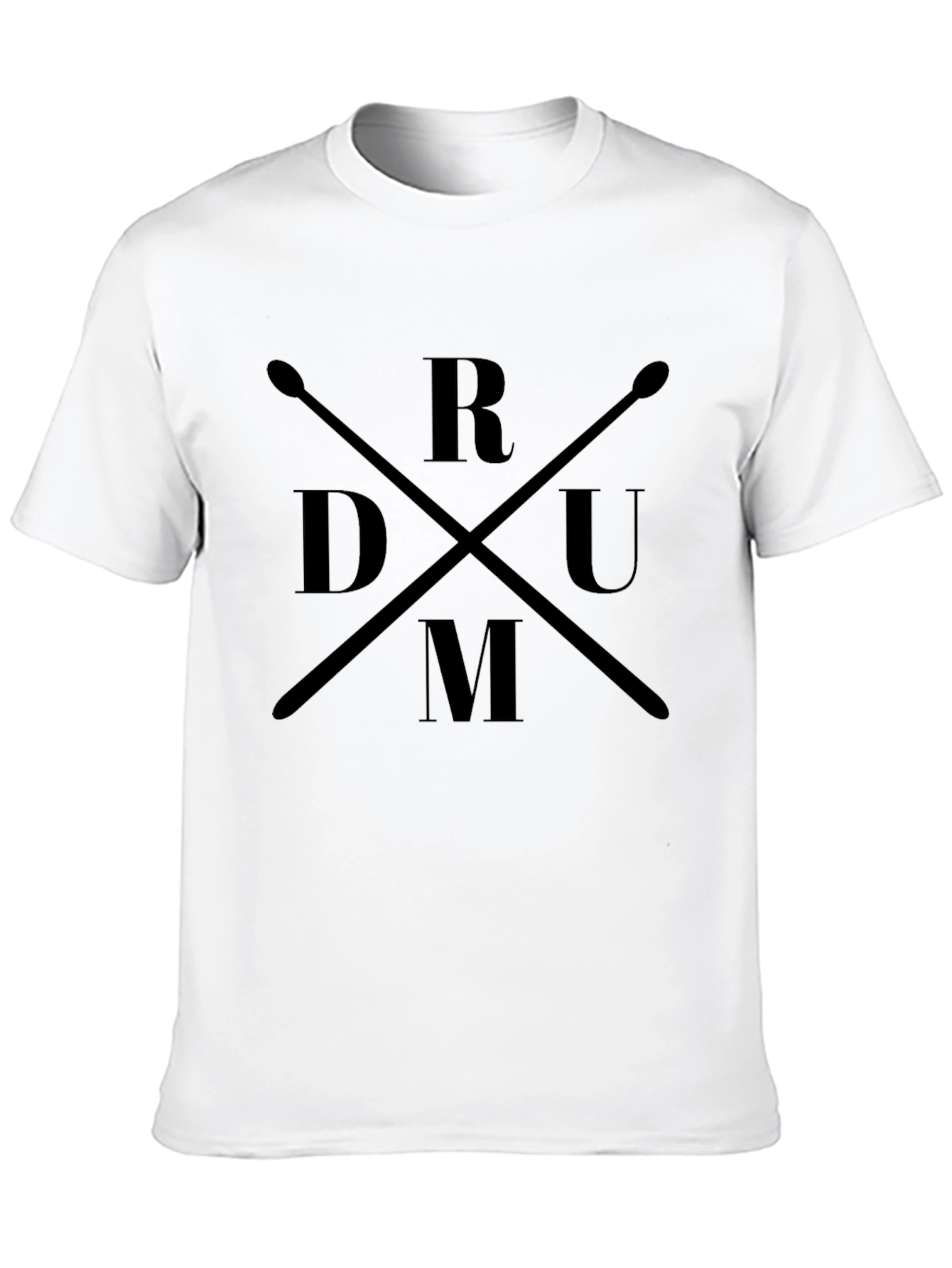 Drum T-Shirt - Drumsticks & Letter Design