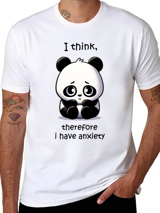 Anxiety Panda Graphic T-Shirt - Funny & Relatable!