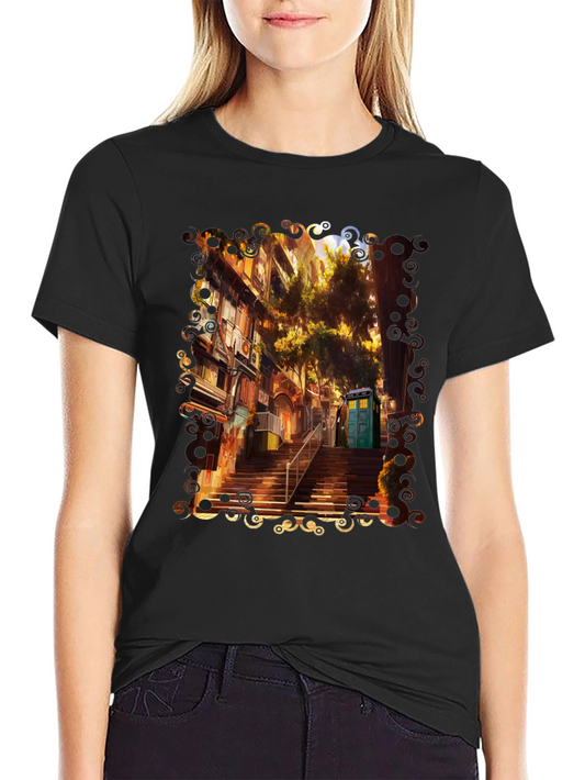 Doctor Who TARDIS Cityscape Graphic Tee