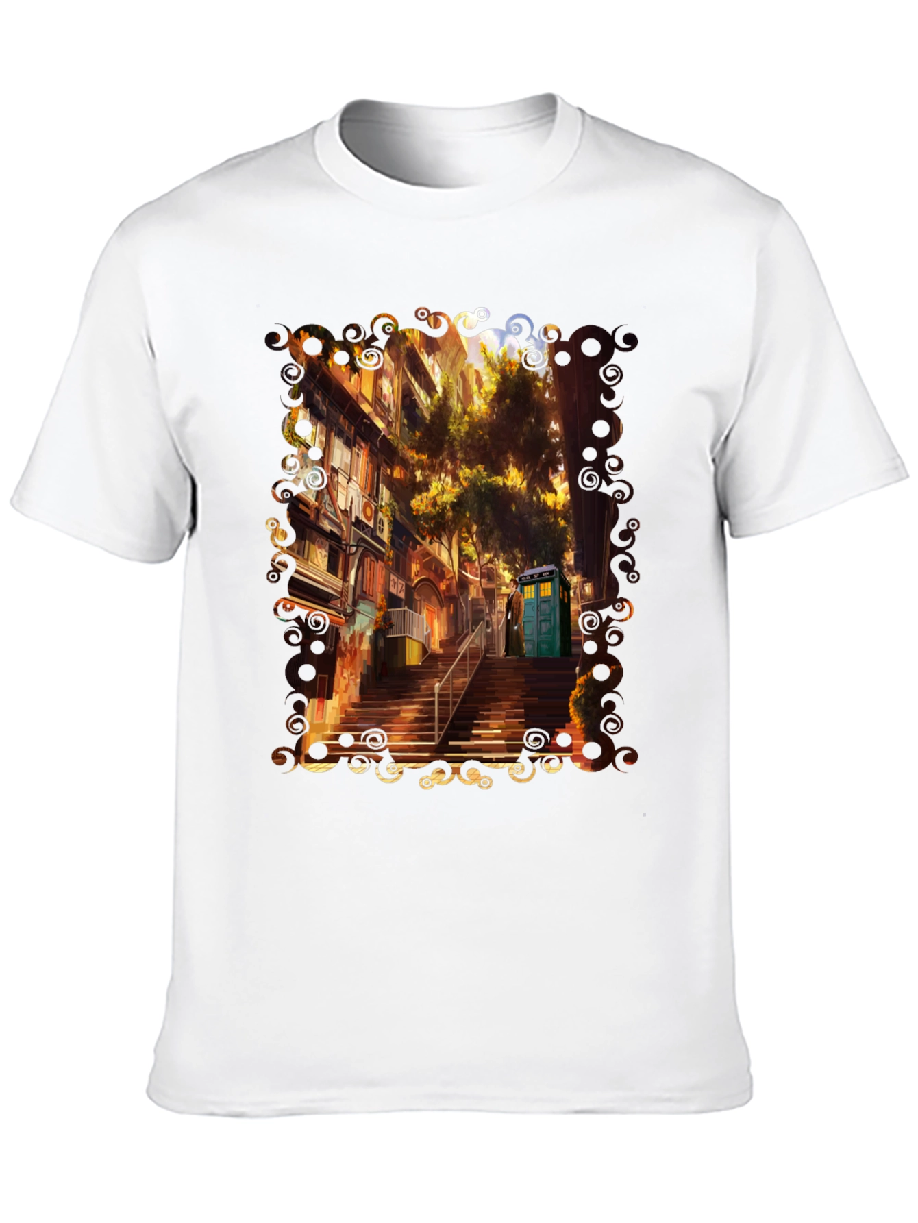 Doctor Who TARDIS Cityscape Graphic Tee
