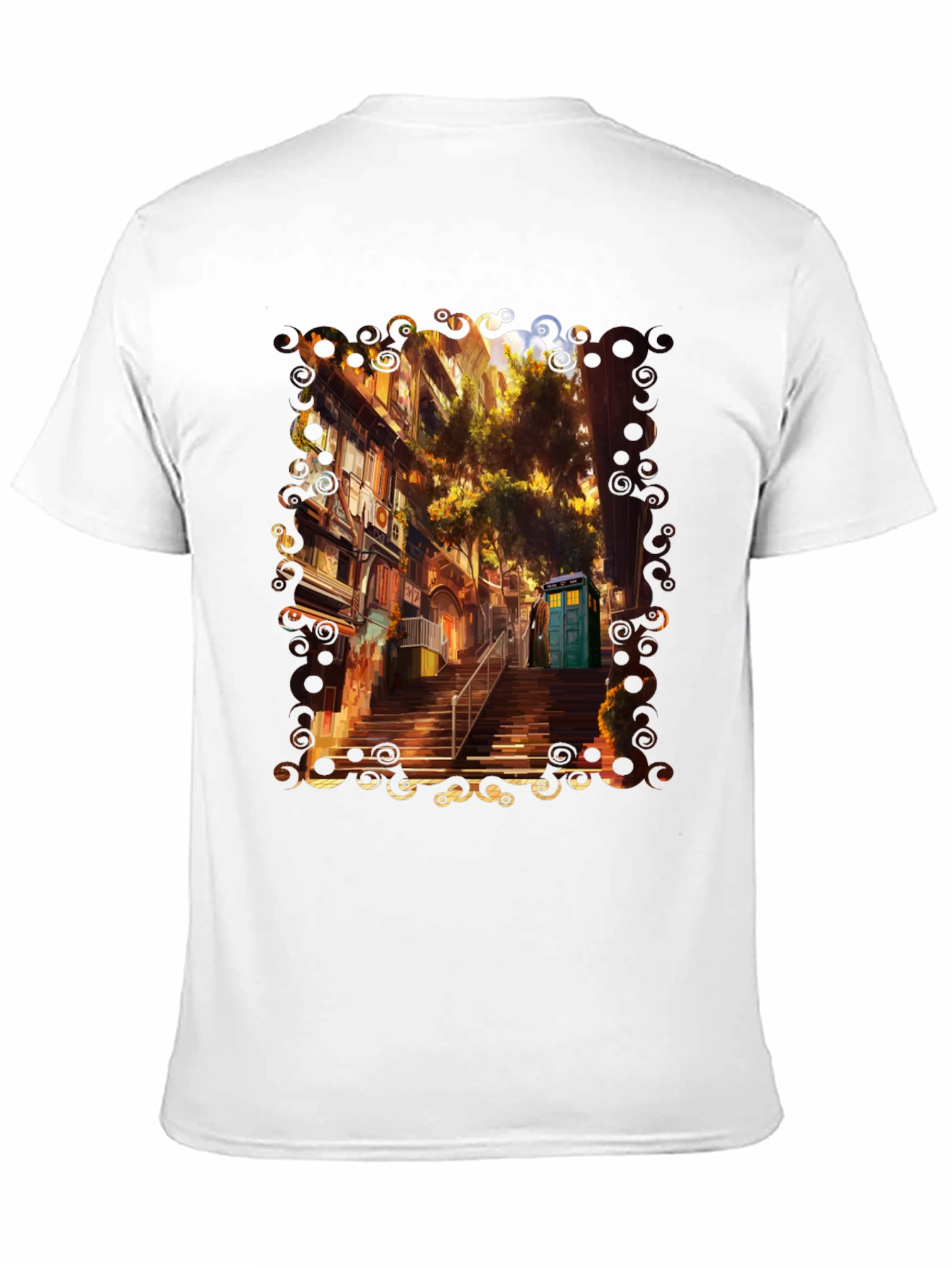 Doctor Who TARDIS Cityscape Graphic Tee