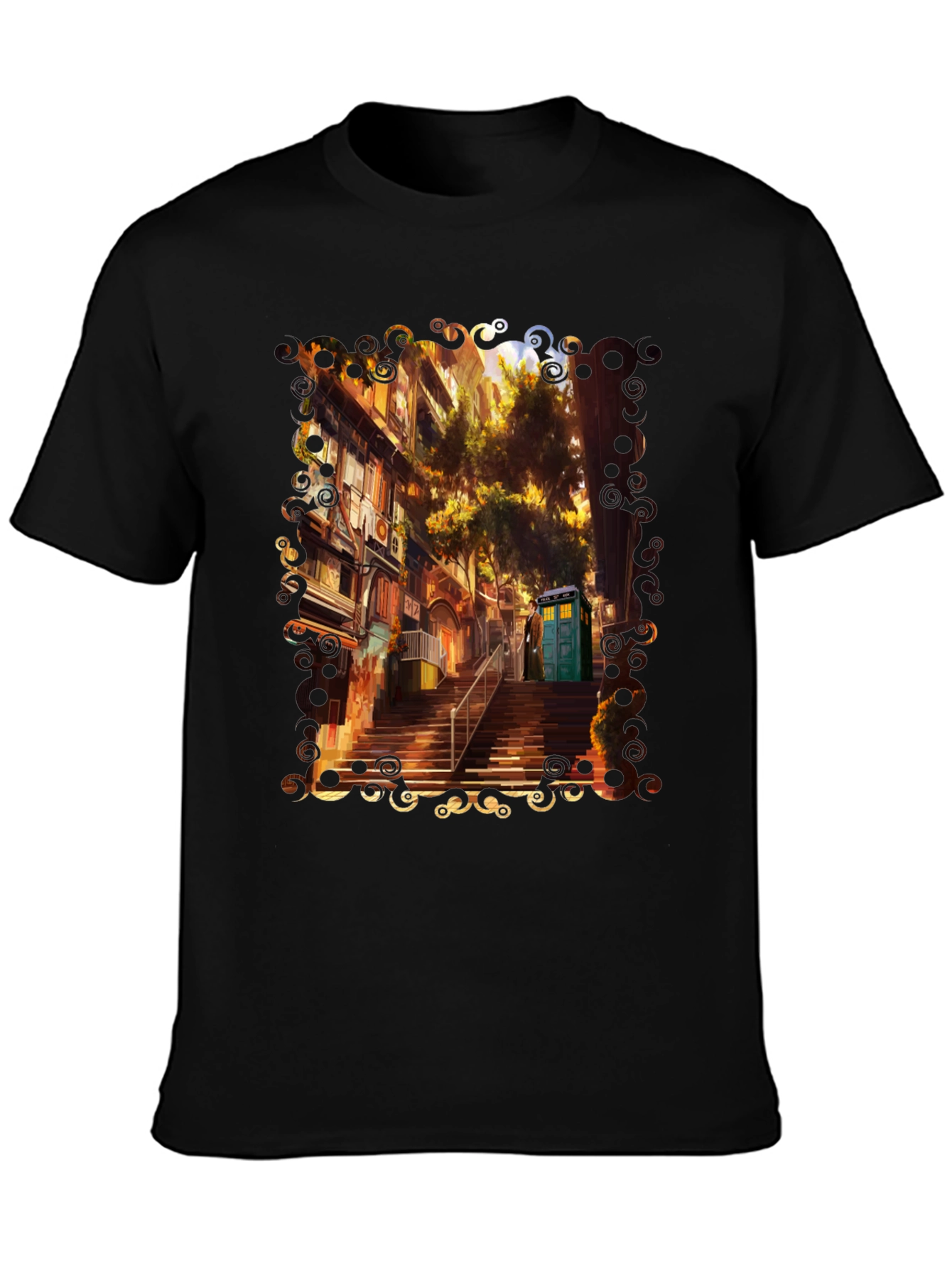 Doctor Who TARDIS Cityscape Graphic Tee