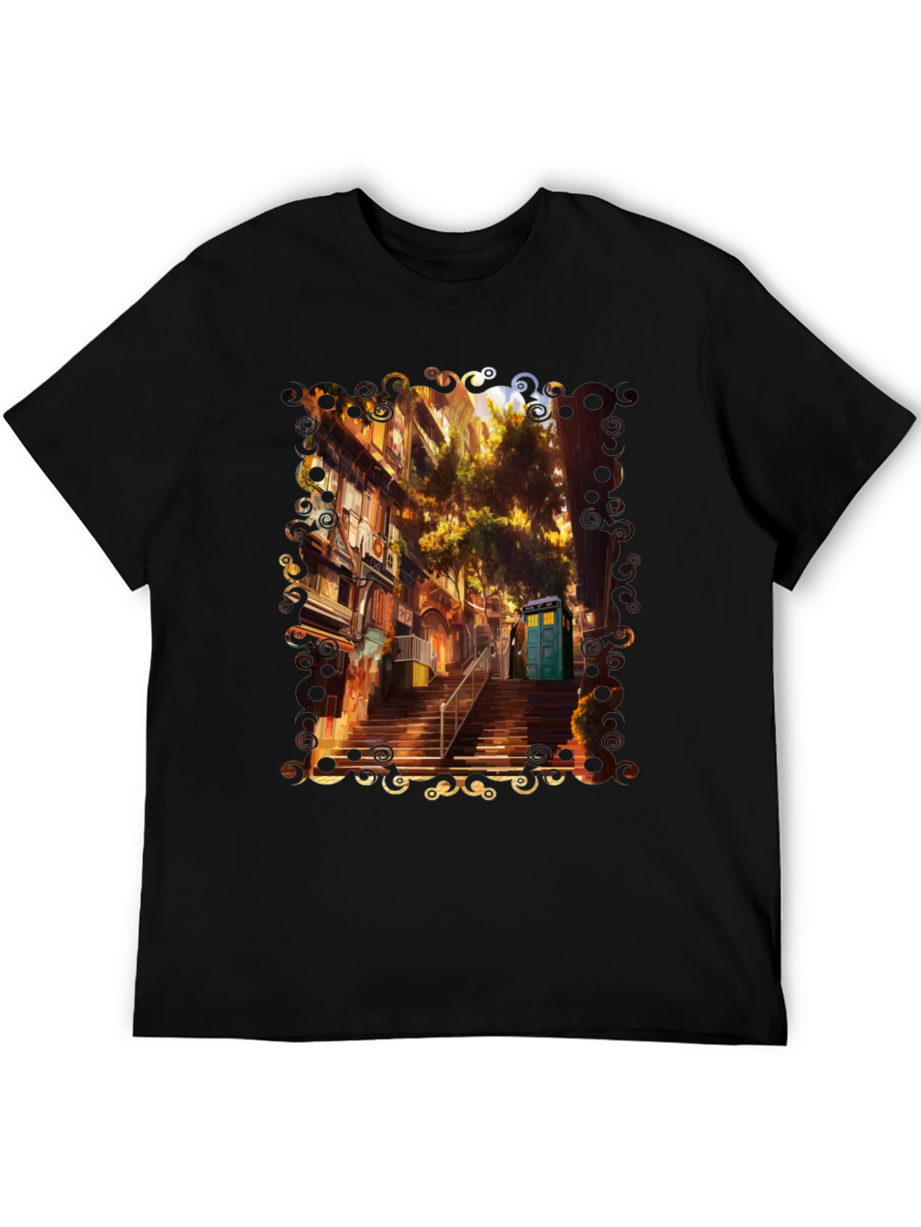 Doctor Who TARDIS Cityscape Graphic Tee