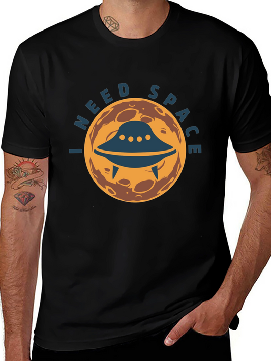 I Need Space Graphic Tee - UFO Alien Design