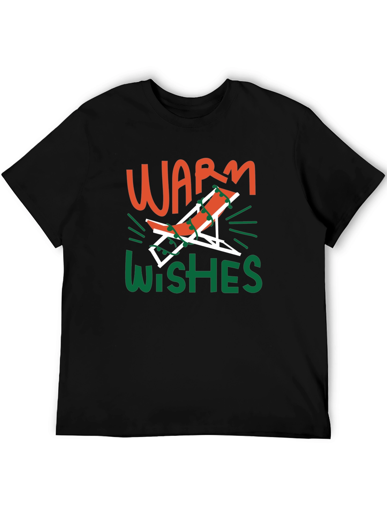 Warm Wishes Holiday Beach Chair Graphic T-Shirt
