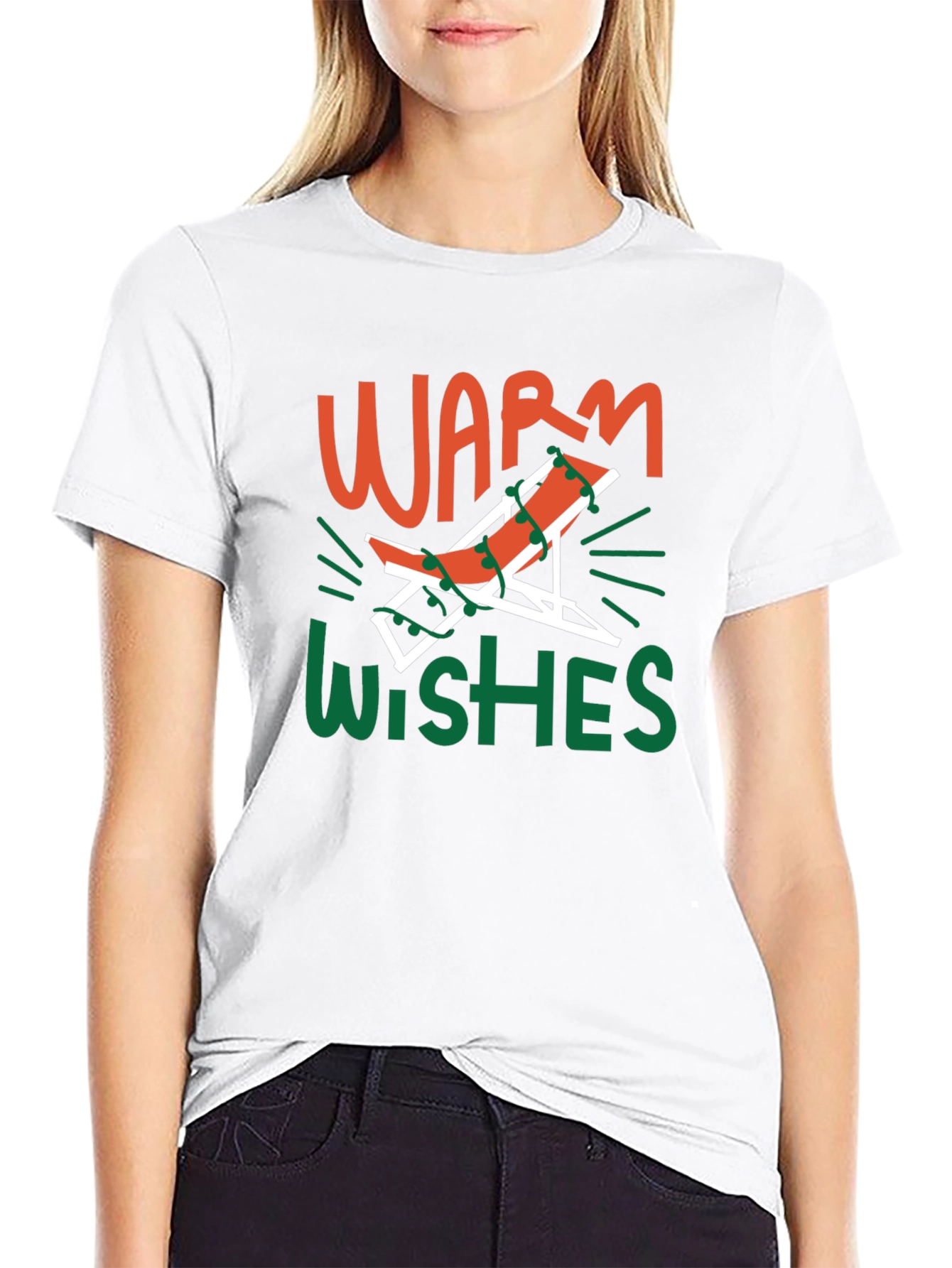 Warm Wishes Holiday Beach Chair Graphic T-Shirt