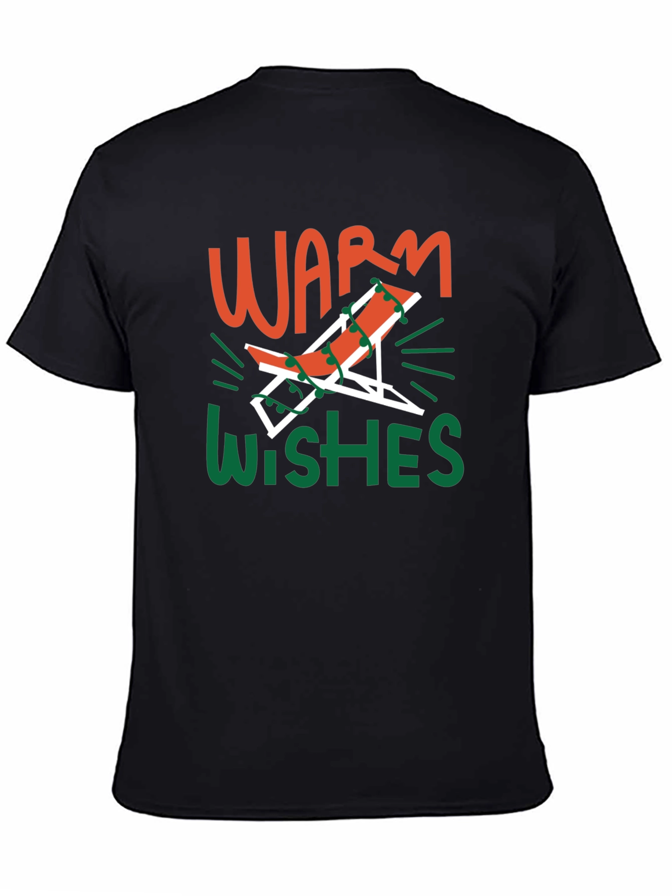 Warm Wishes Holiday Beach Chair Graphic T-Shirt