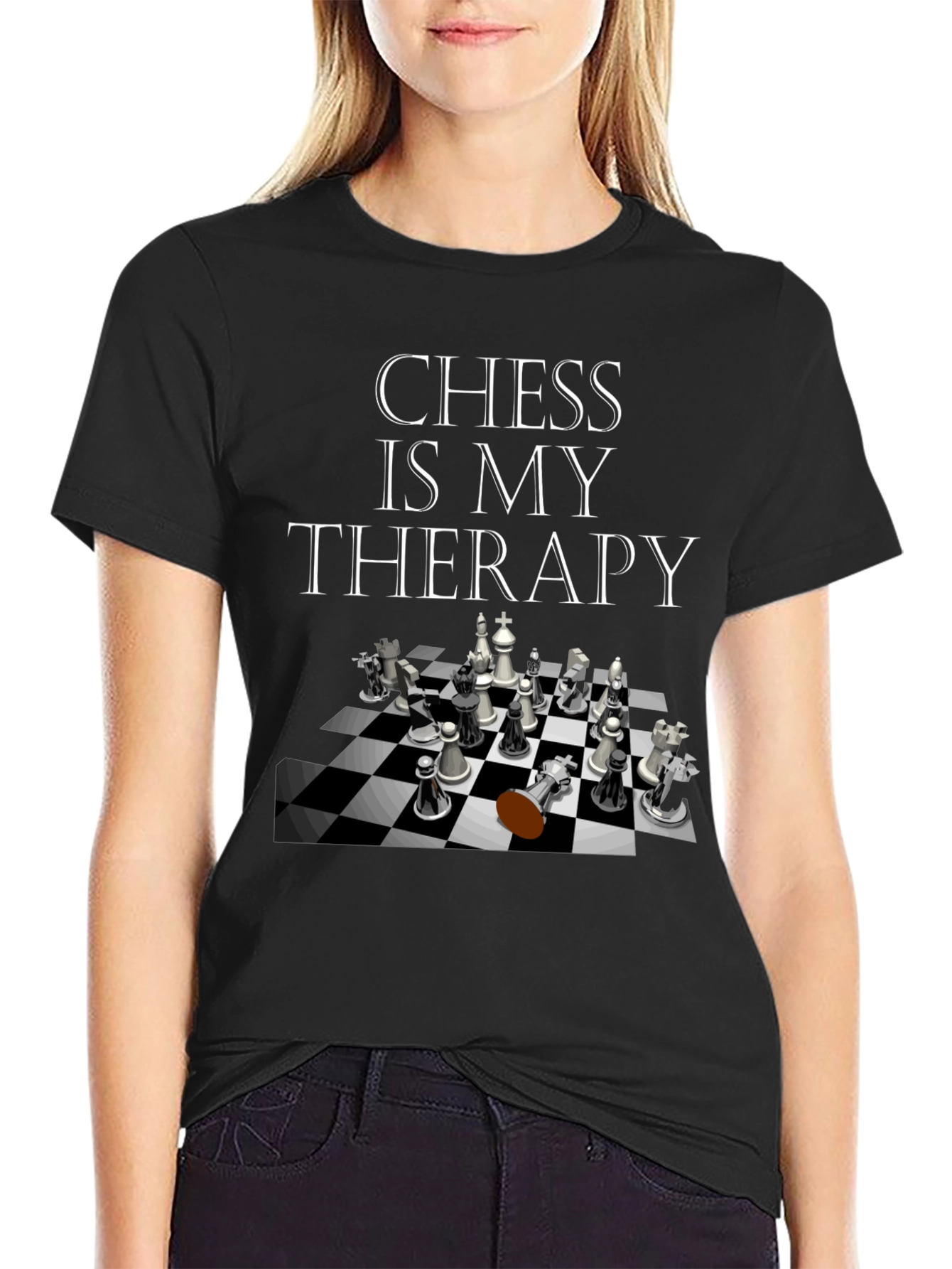 Chess Is My Therapy Graphic Tee