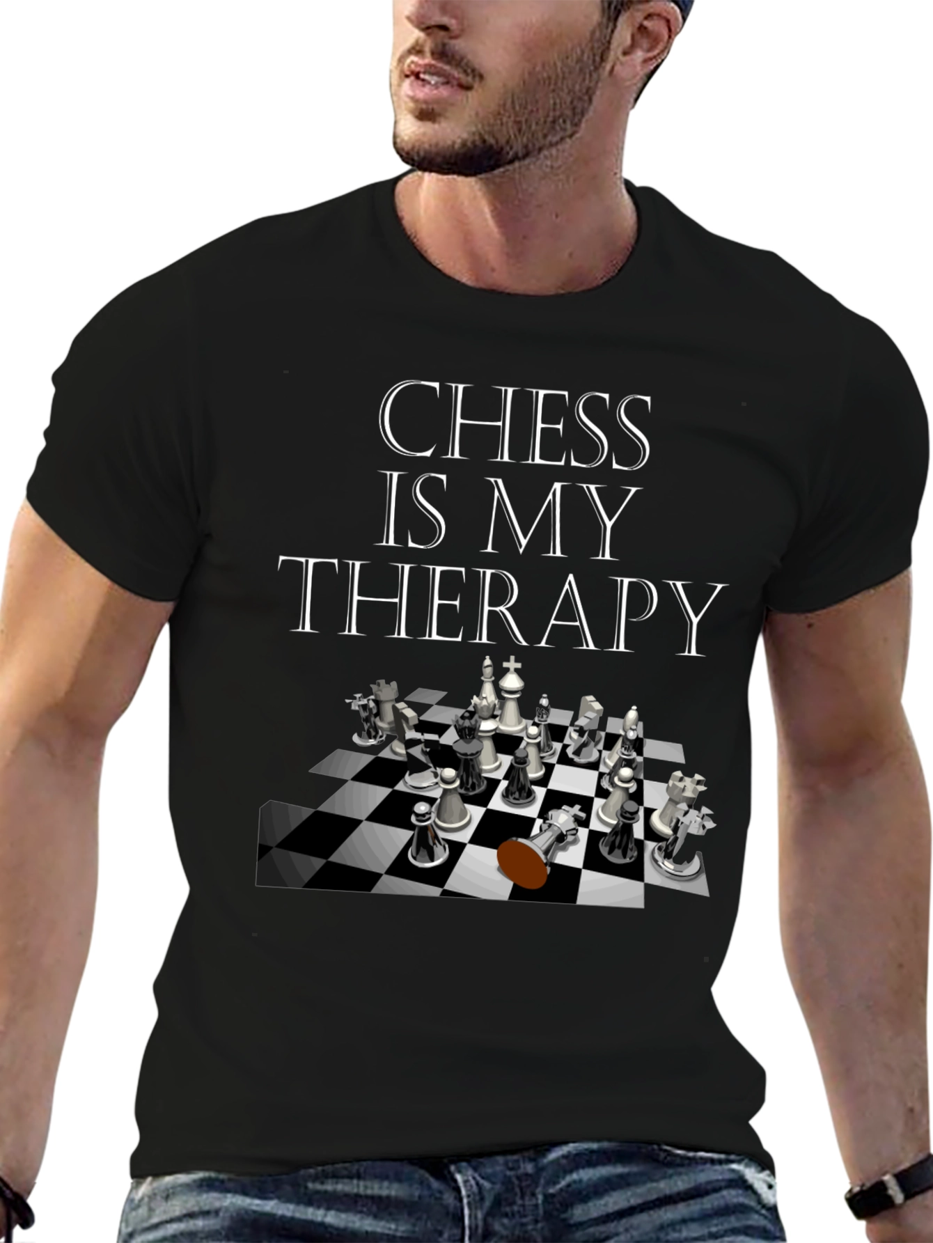 Chess Is My Therapy Graphic Tee