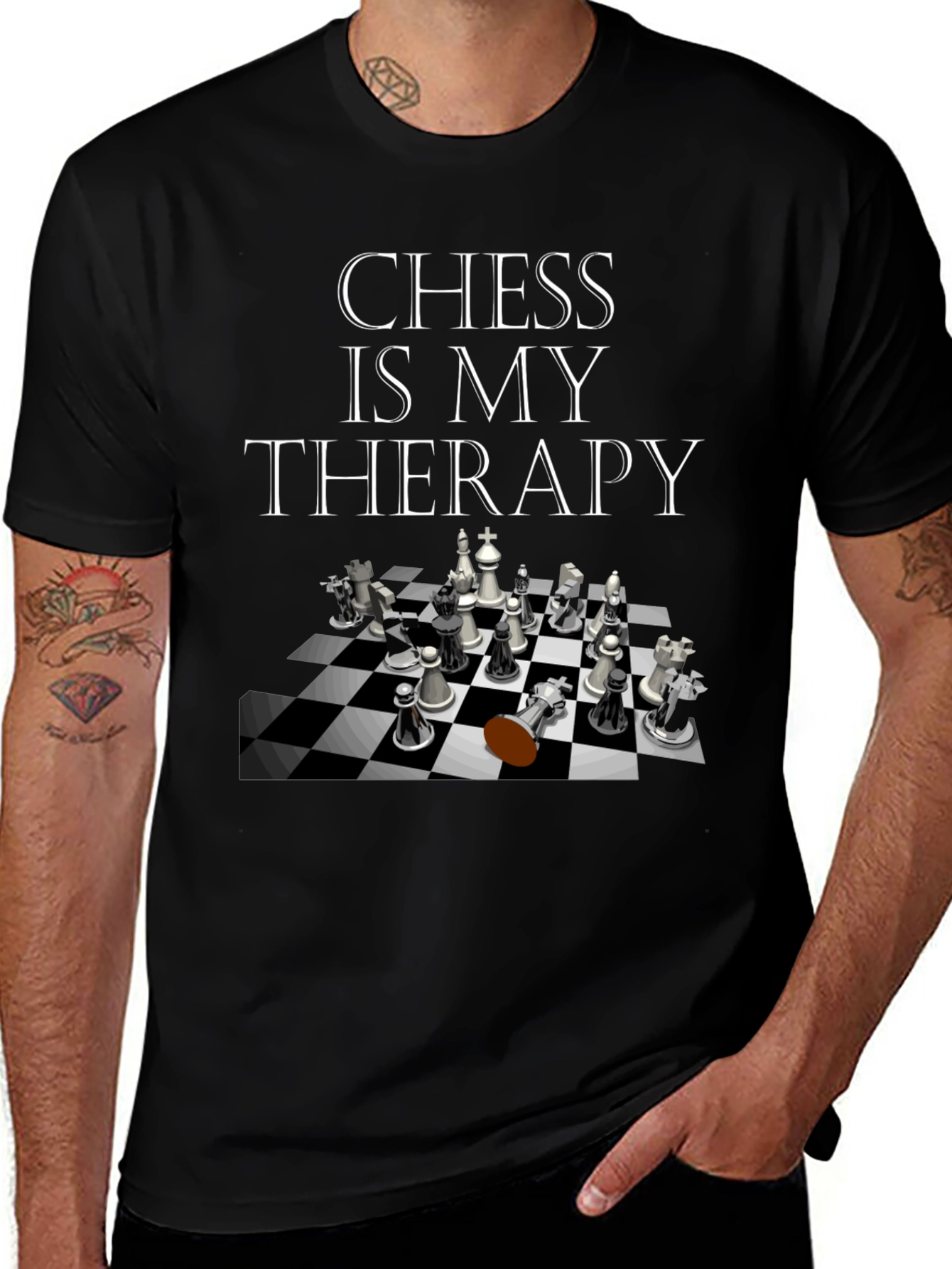 Chess Is My Therapy Graphic Tee