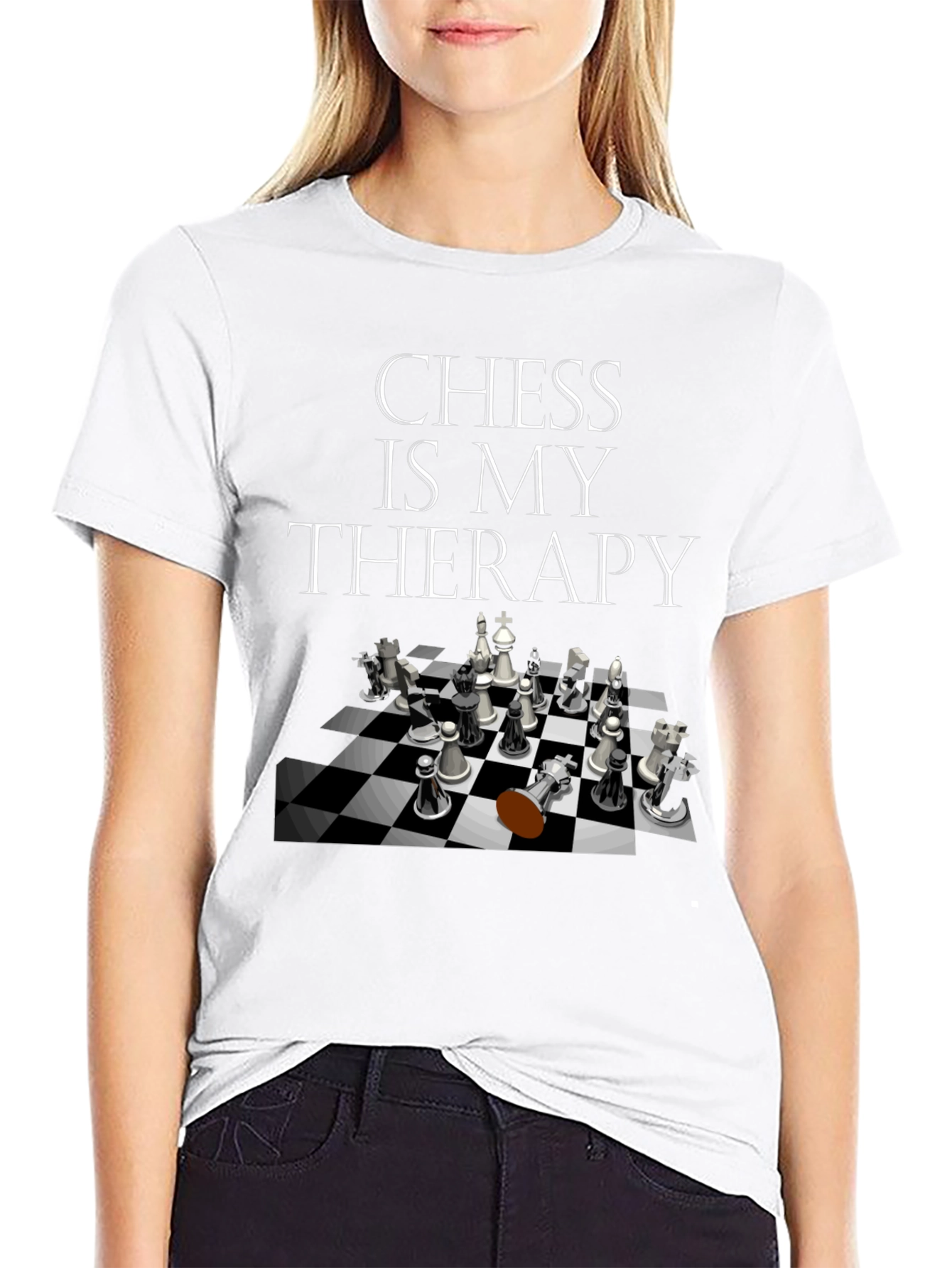 Chess Is My Therapy Graphic Tee