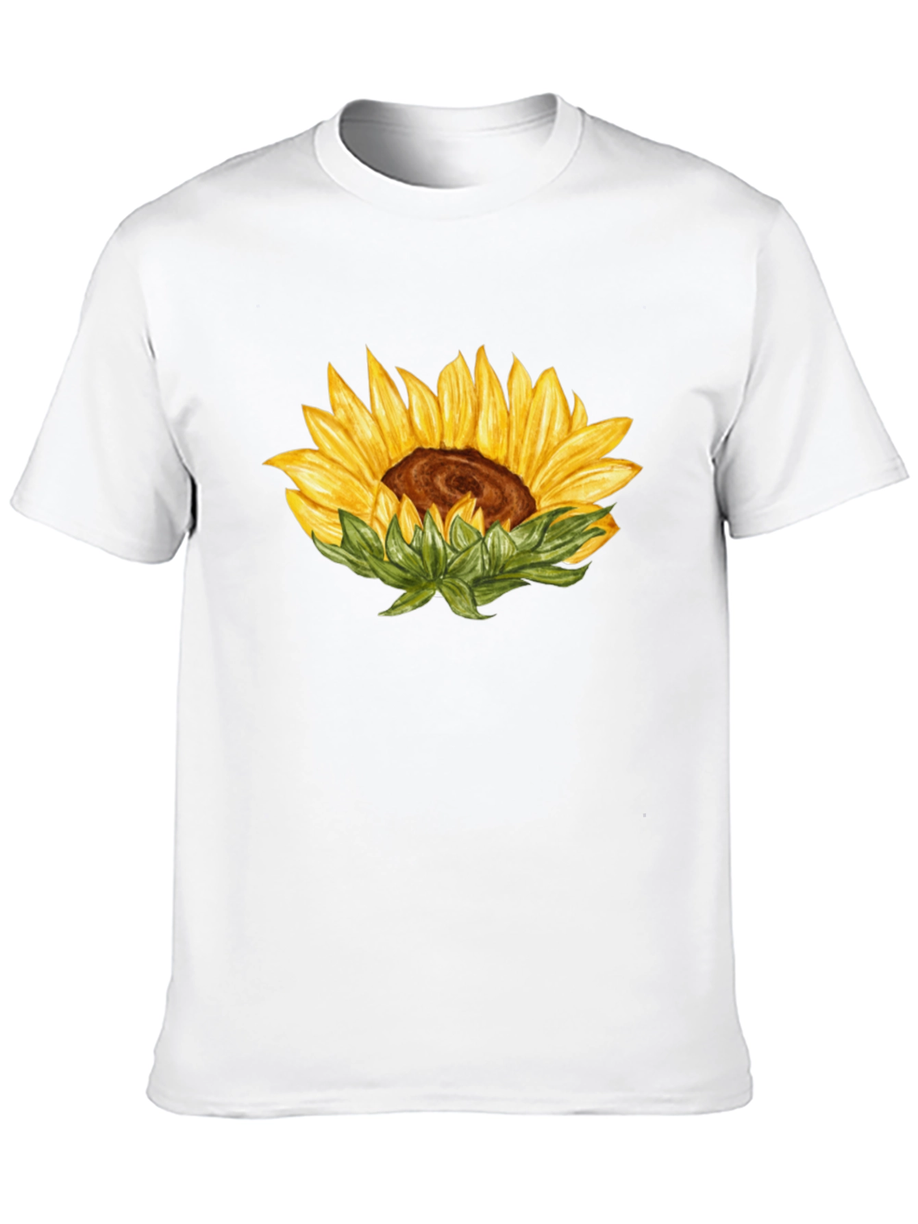 Sunflower Graphic T-Shirt - Casual Black Tee