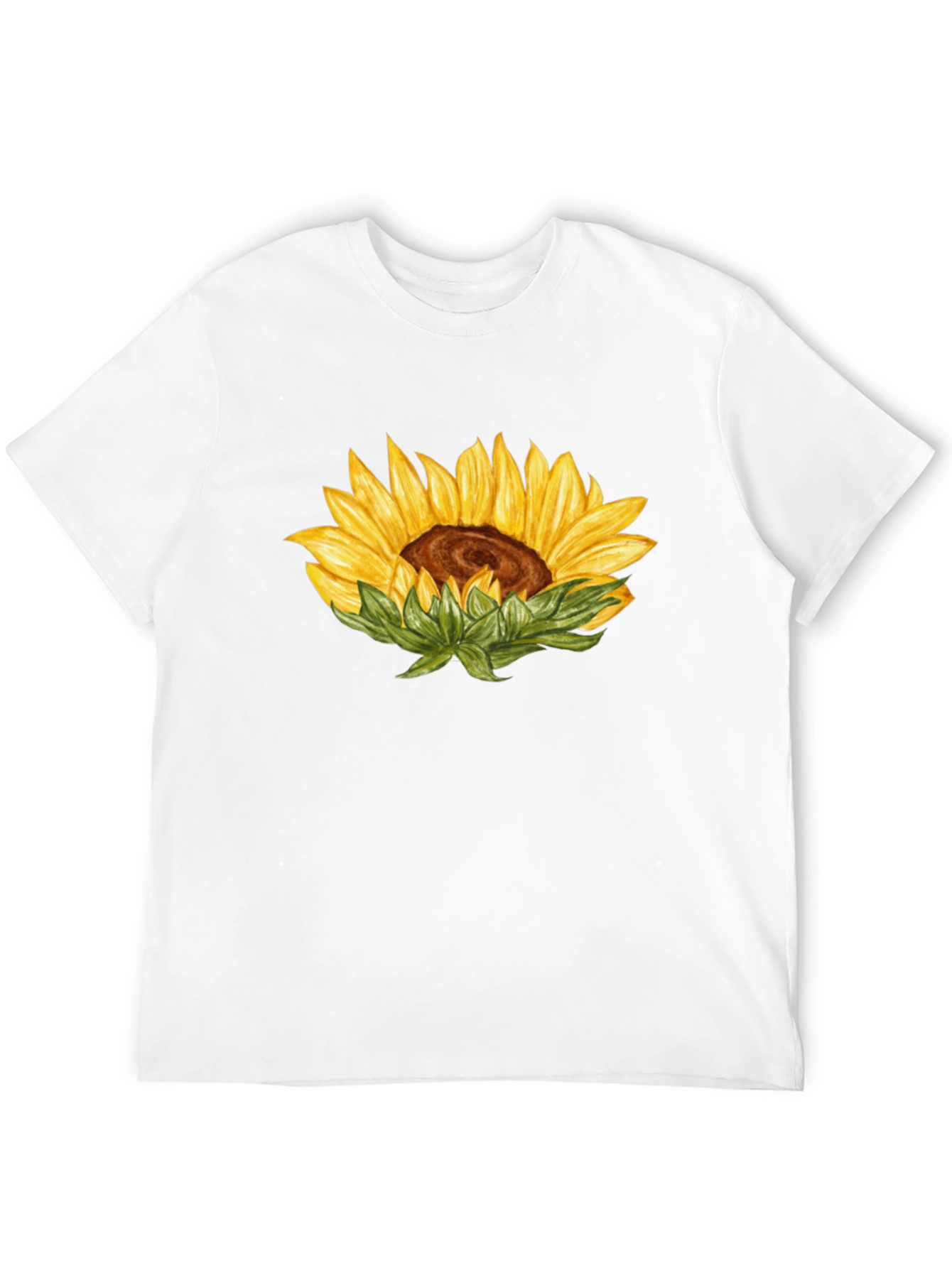 Sunflower Graphic T-Shirt - Casual Black Tee
