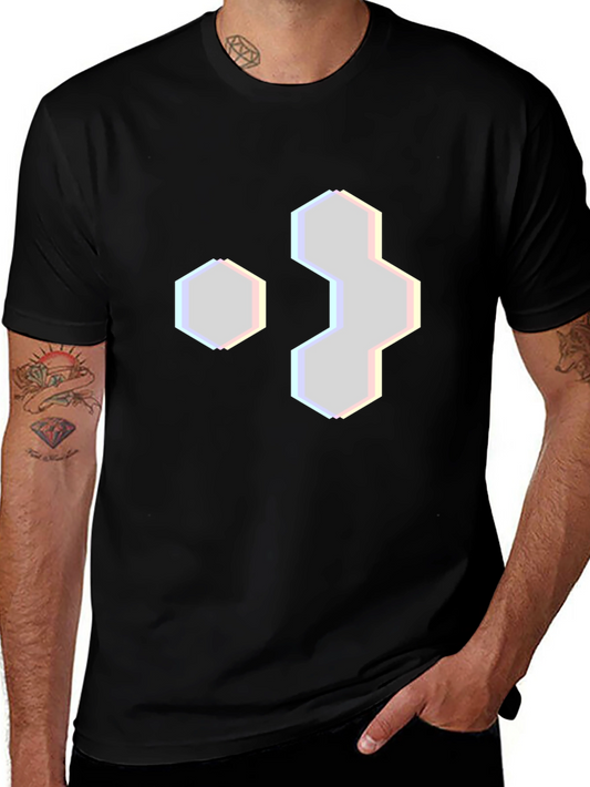 Hexagon Graphic Tee - Modern Geometric Design