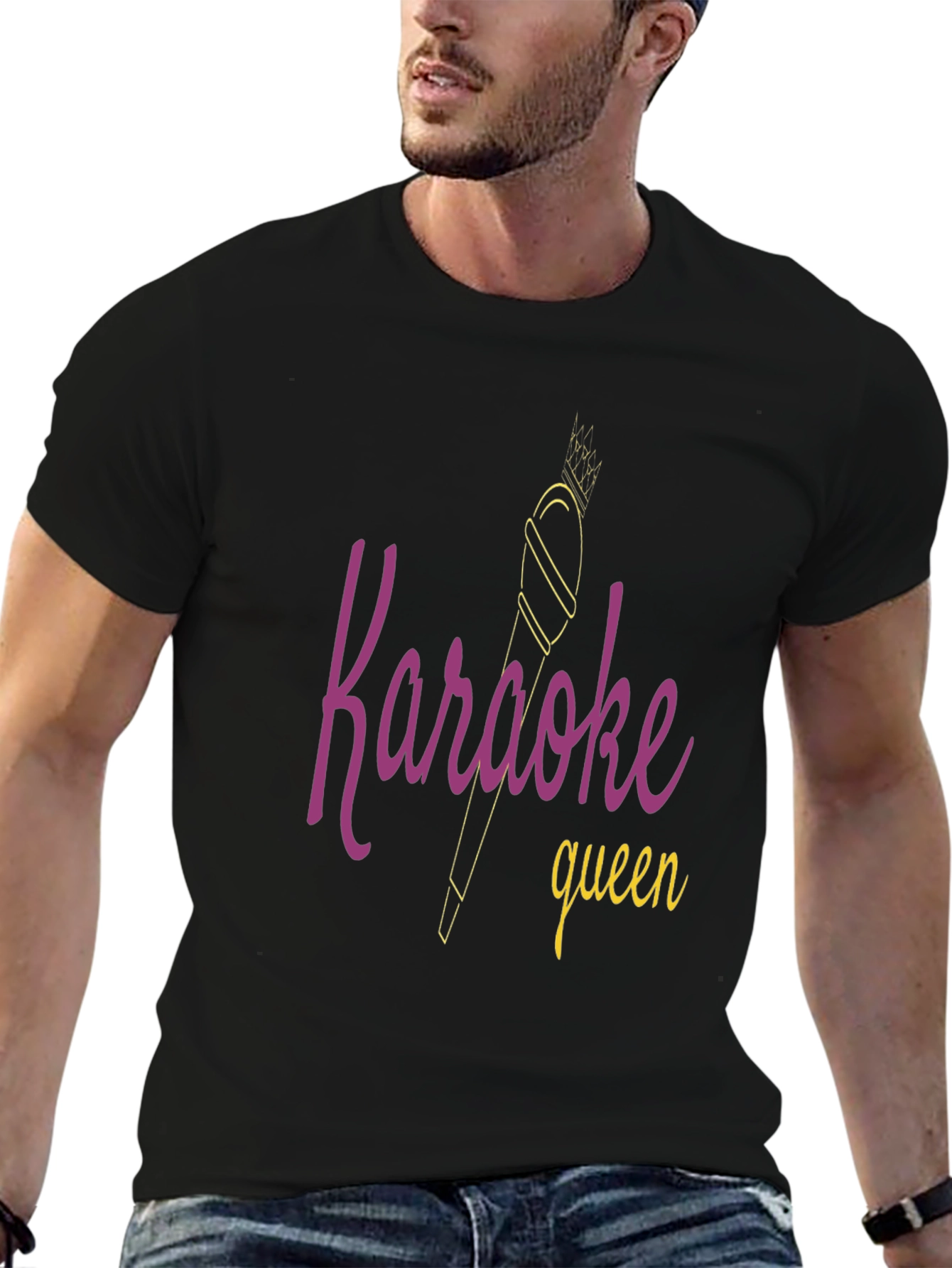 Karaoke Queen Graphic Tee - Black