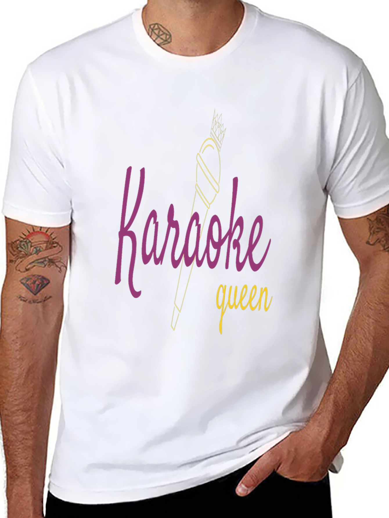 Karaoke Queen Graphic Tee - Black