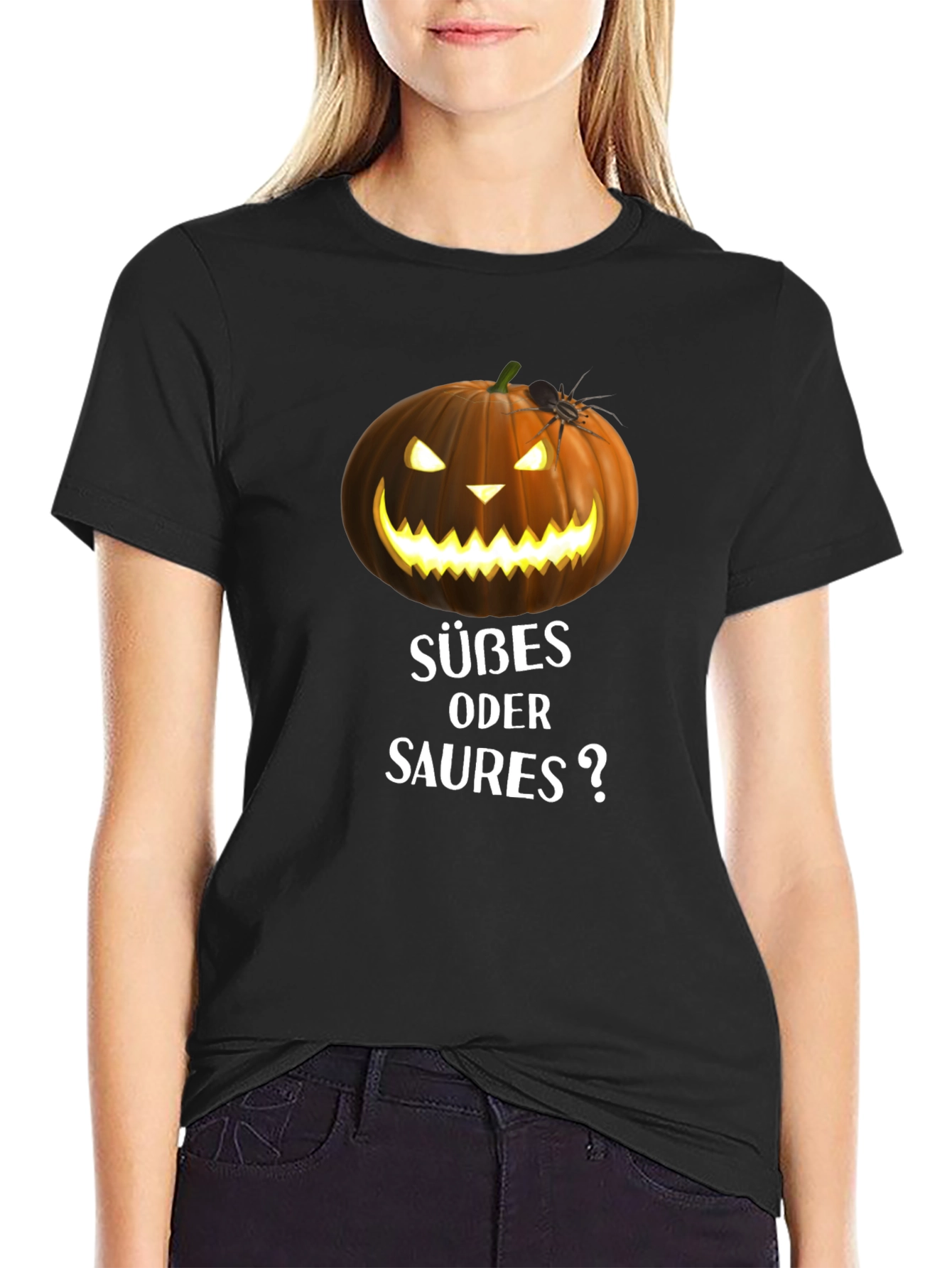 Halloween Pumpkin Süßes oder Saures? T-Shirt