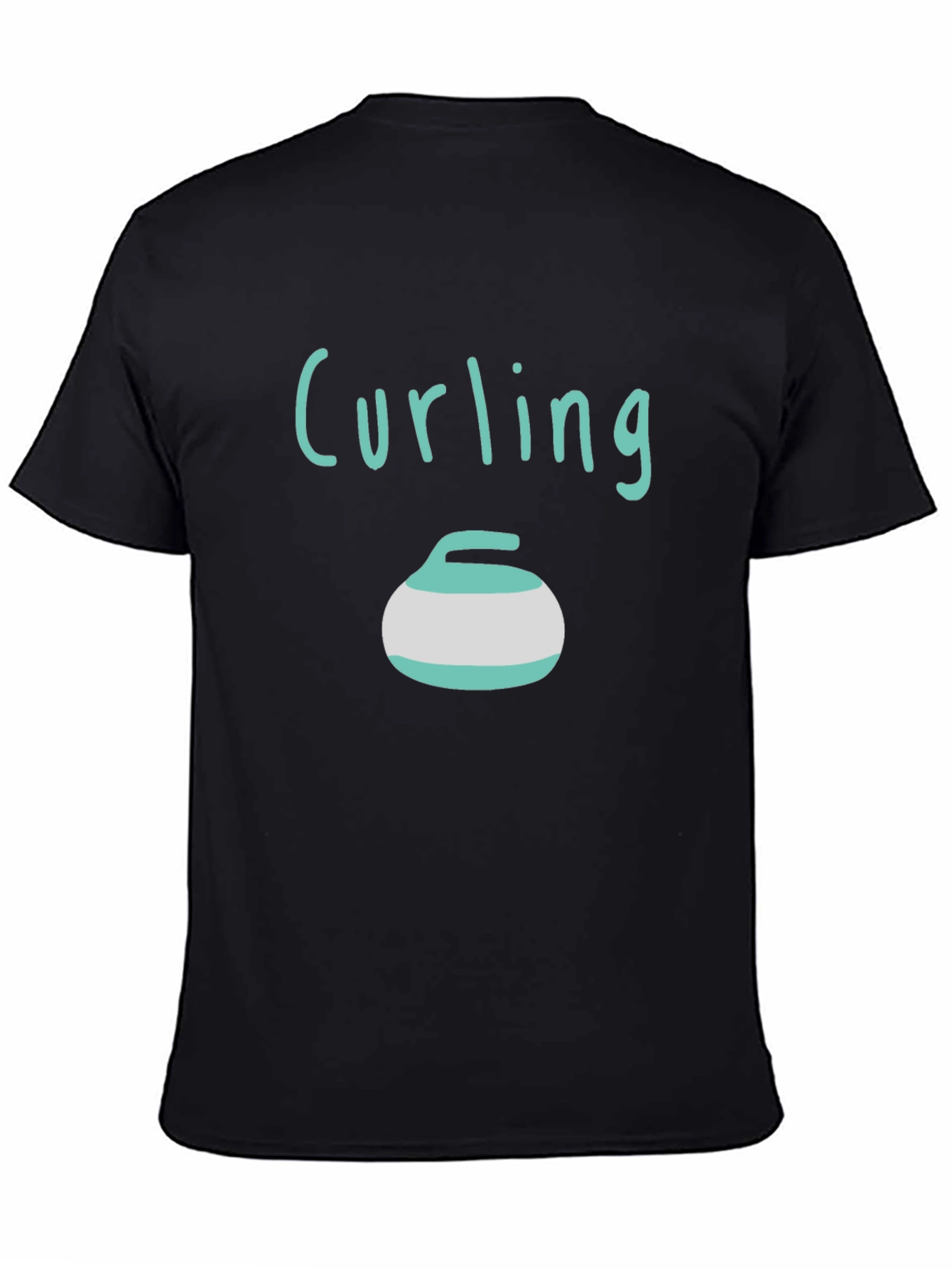 Curling Stone T-Shirt - Black Graphic Tee