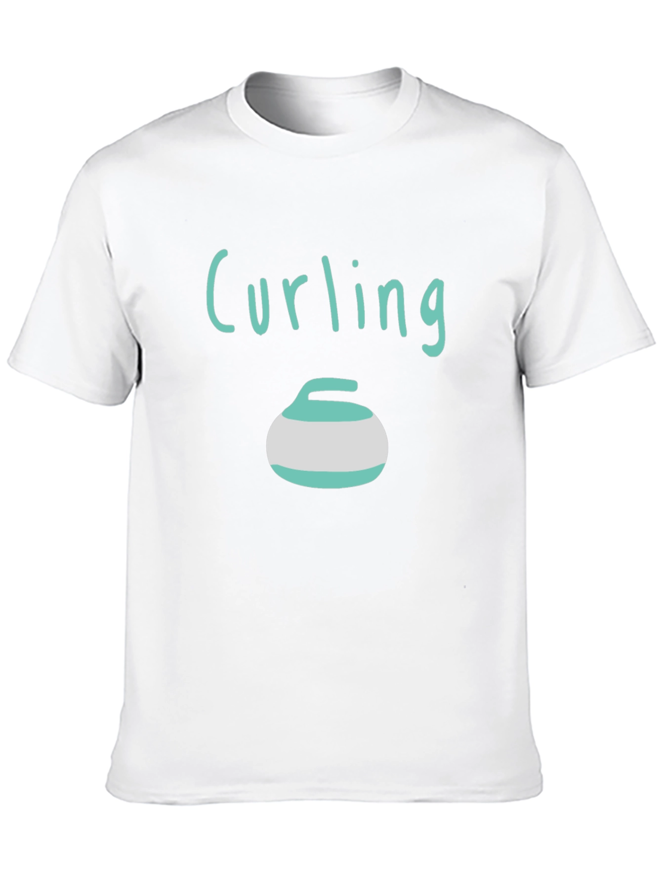 Curling Stone T-Shirt - Black Graphic Tee