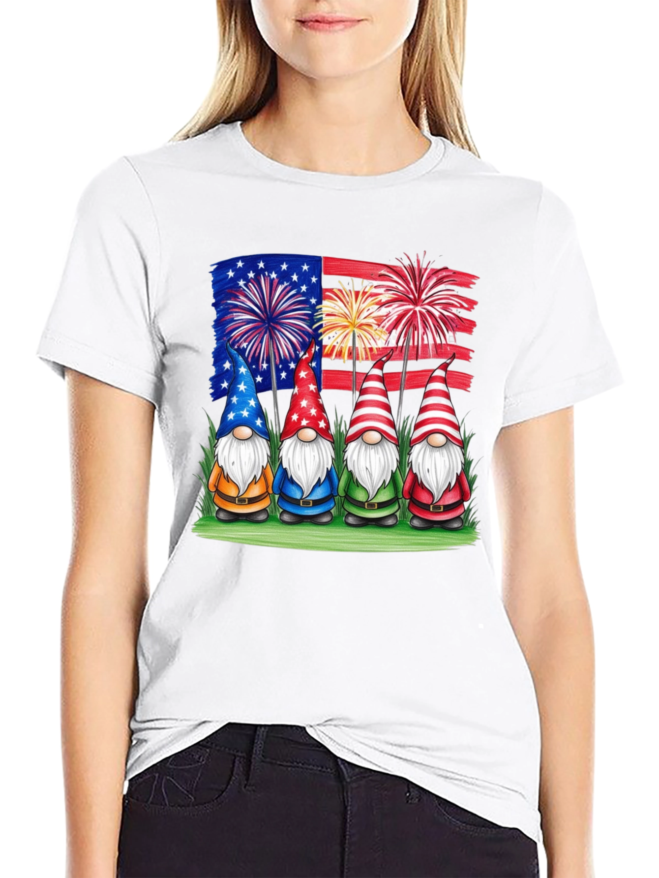 Patriotic Gnomes T-Shirt - USA Pride!