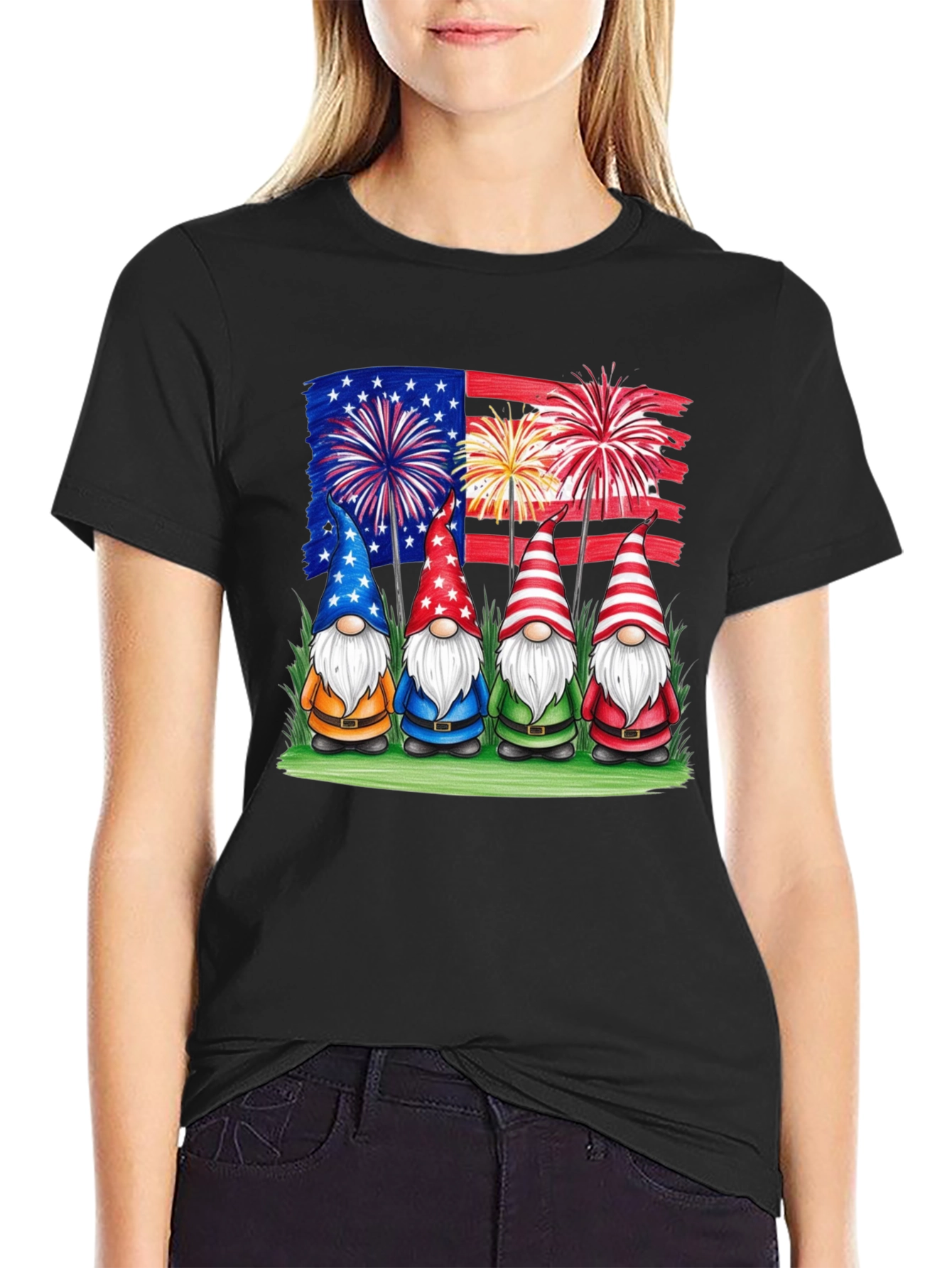 Patriotic Gnomes T-Shirt - USA Pride!