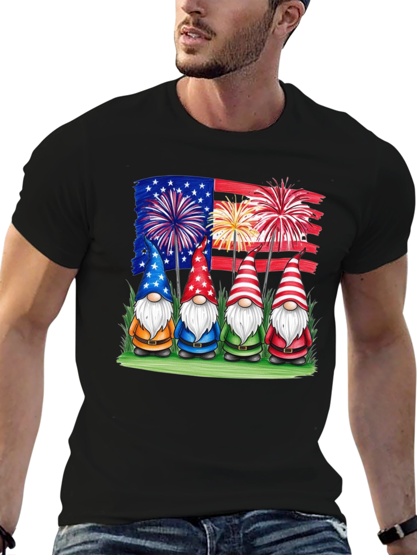 Patriotic Gnomes T-Shirt - USA Pride!