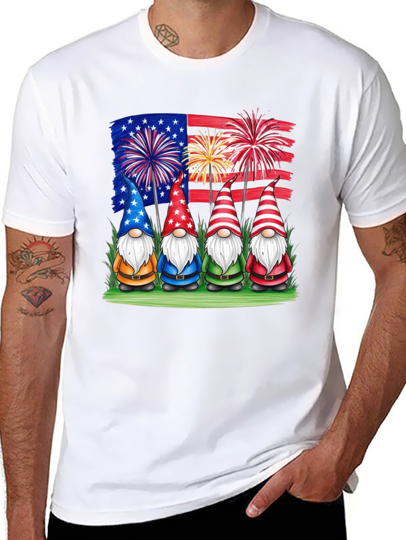 Patriotic Gnomes T-Shirt - USA Pride!