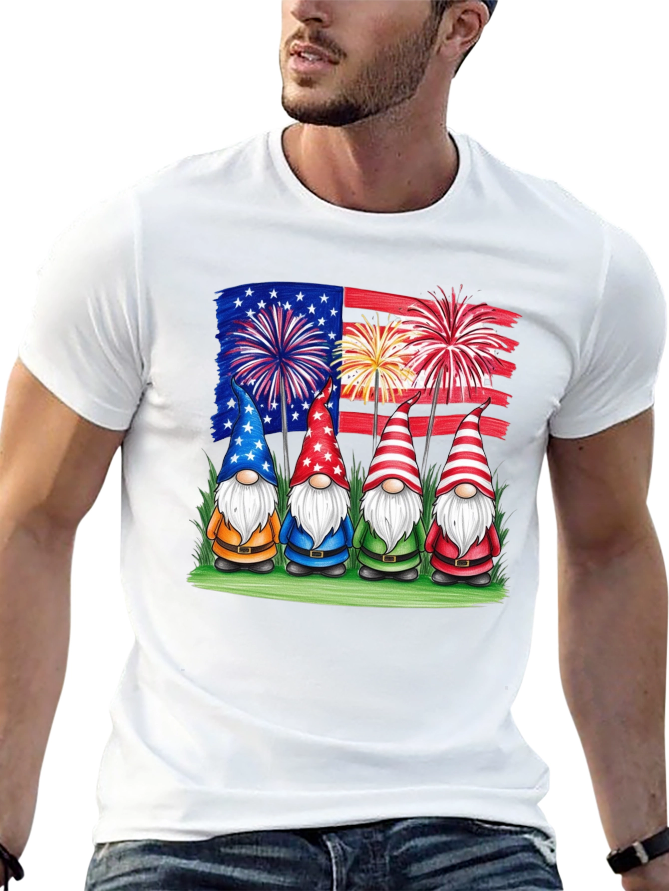 Patriotic Gnomes T-Shirt - USA Pride!