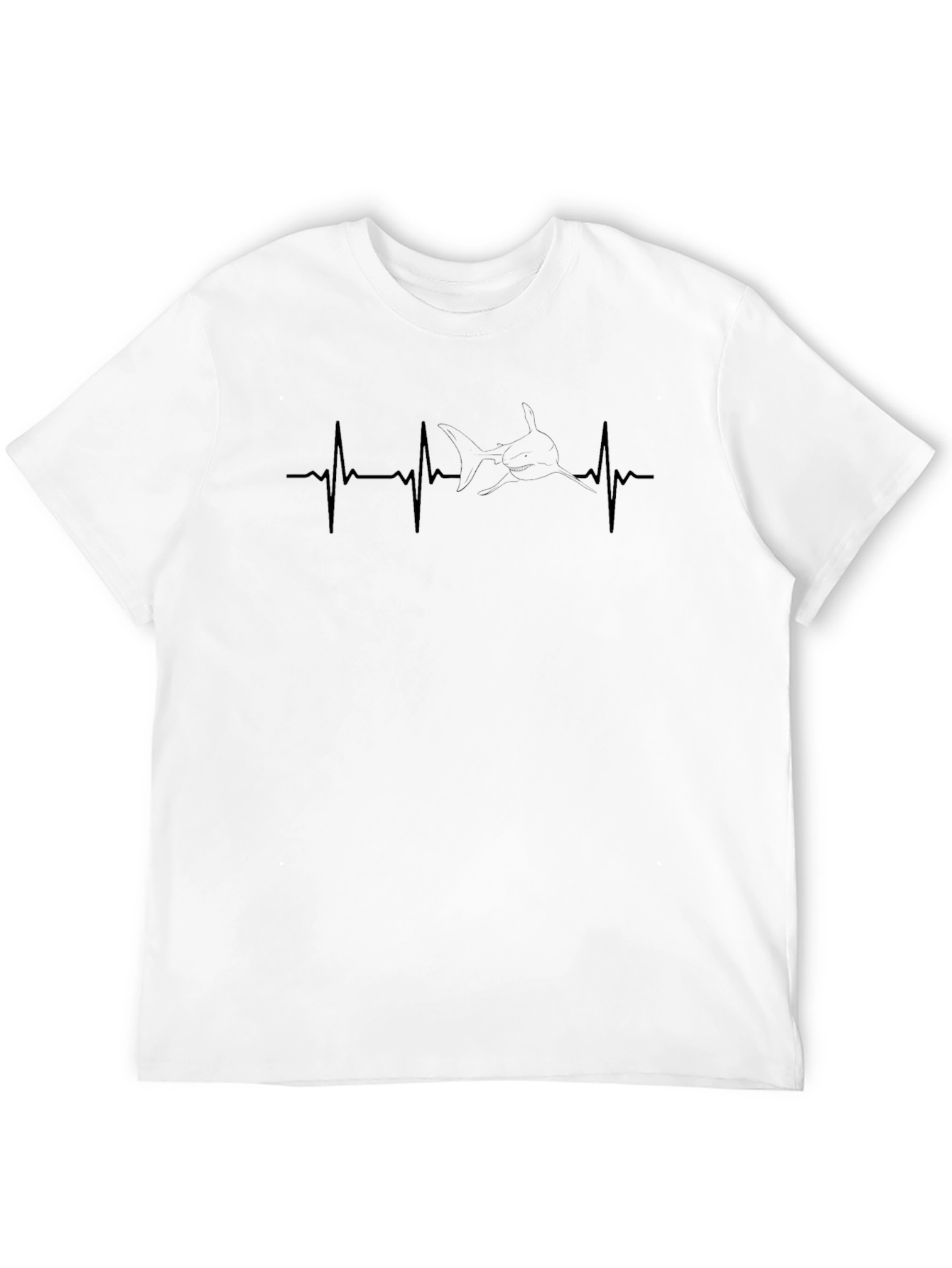 Shark Heartbeat T-Shirt - Black