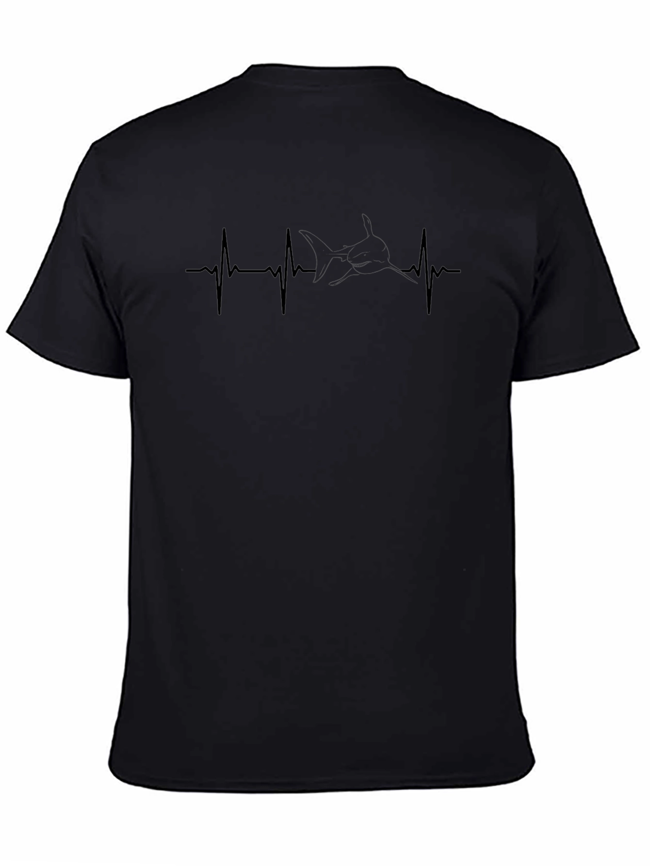 Shark Heartbeat T-Shirt - Black