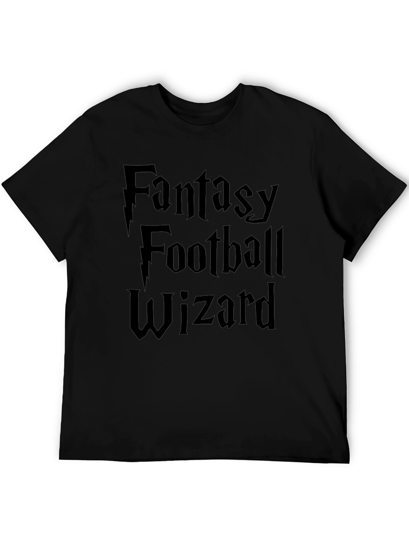 Fantasy Football Wizard Black T-Shirt