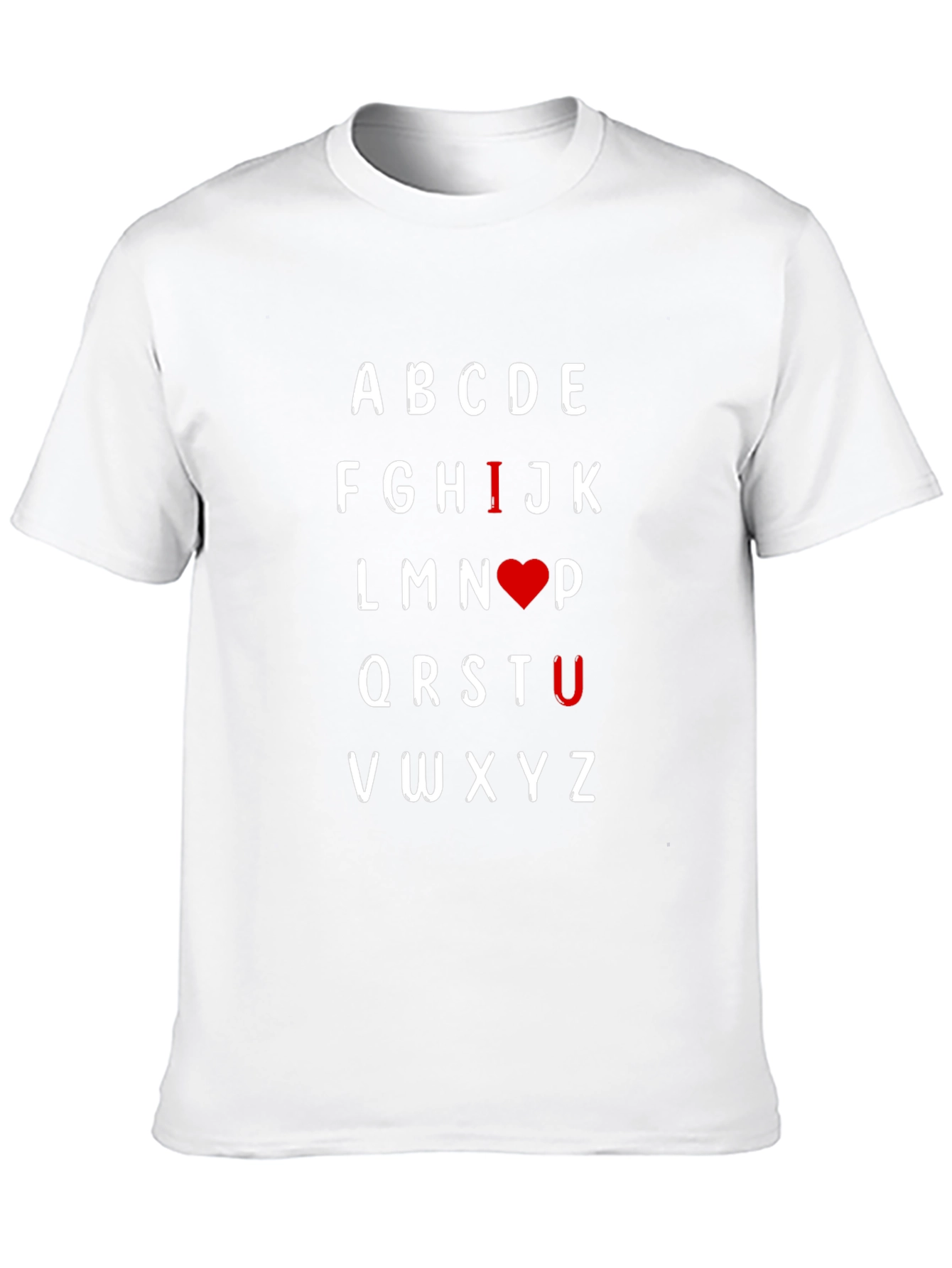 I Heart U Alphabet T-Shirt