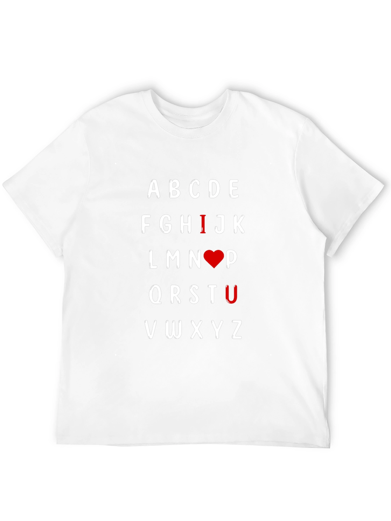 I Heart U Alphabet T-Shirt