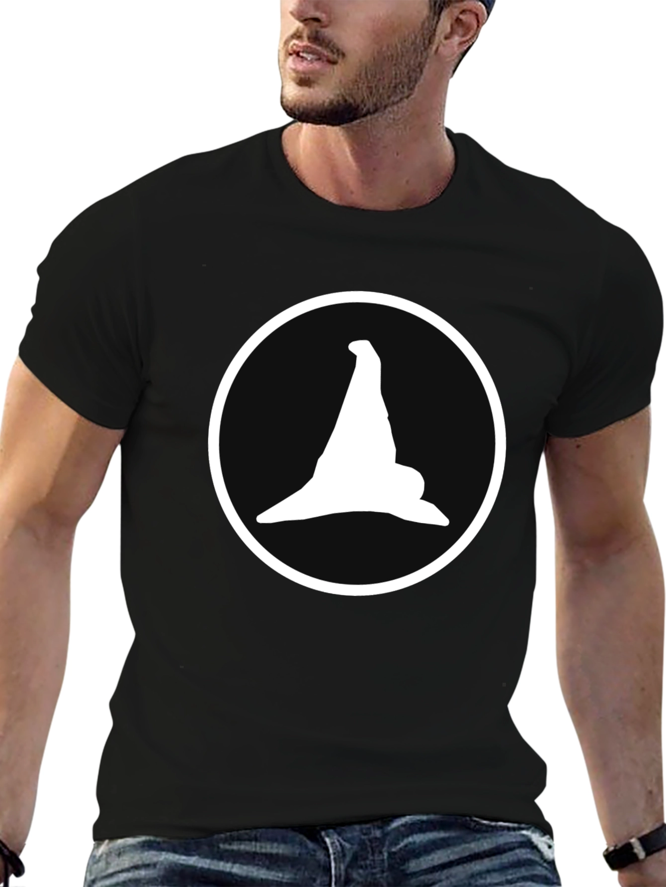 Witch Hat Graphic Tee - Mens Black Cotton T-Shirt