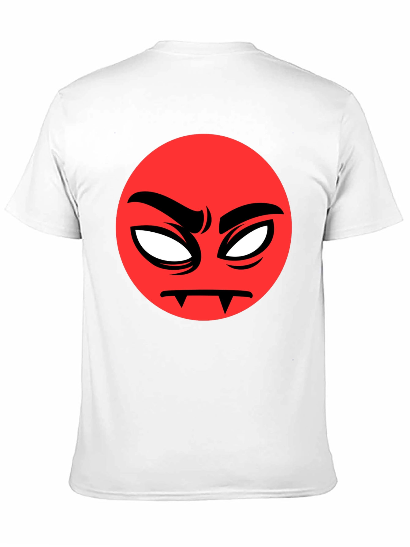 Red Angry Emoji Graphic Black T-Shirt