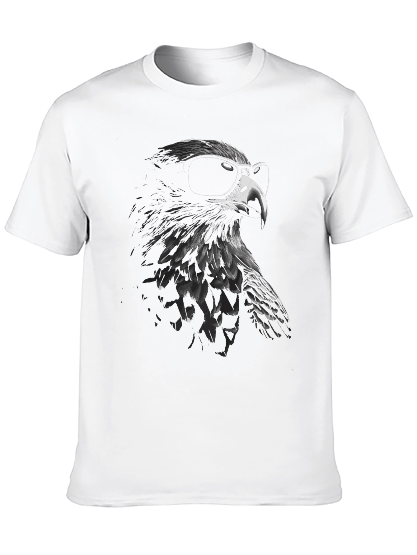 Cool Eagle Graphic Tee - Black Cotton Blend