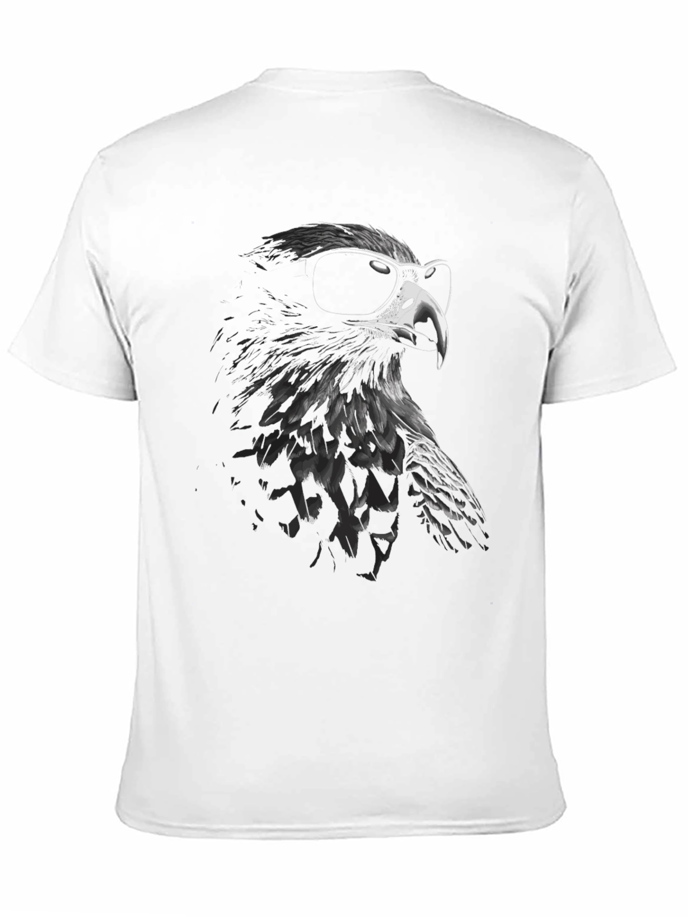 Cool Eagle Graphic Tee - Black Cotton Blend