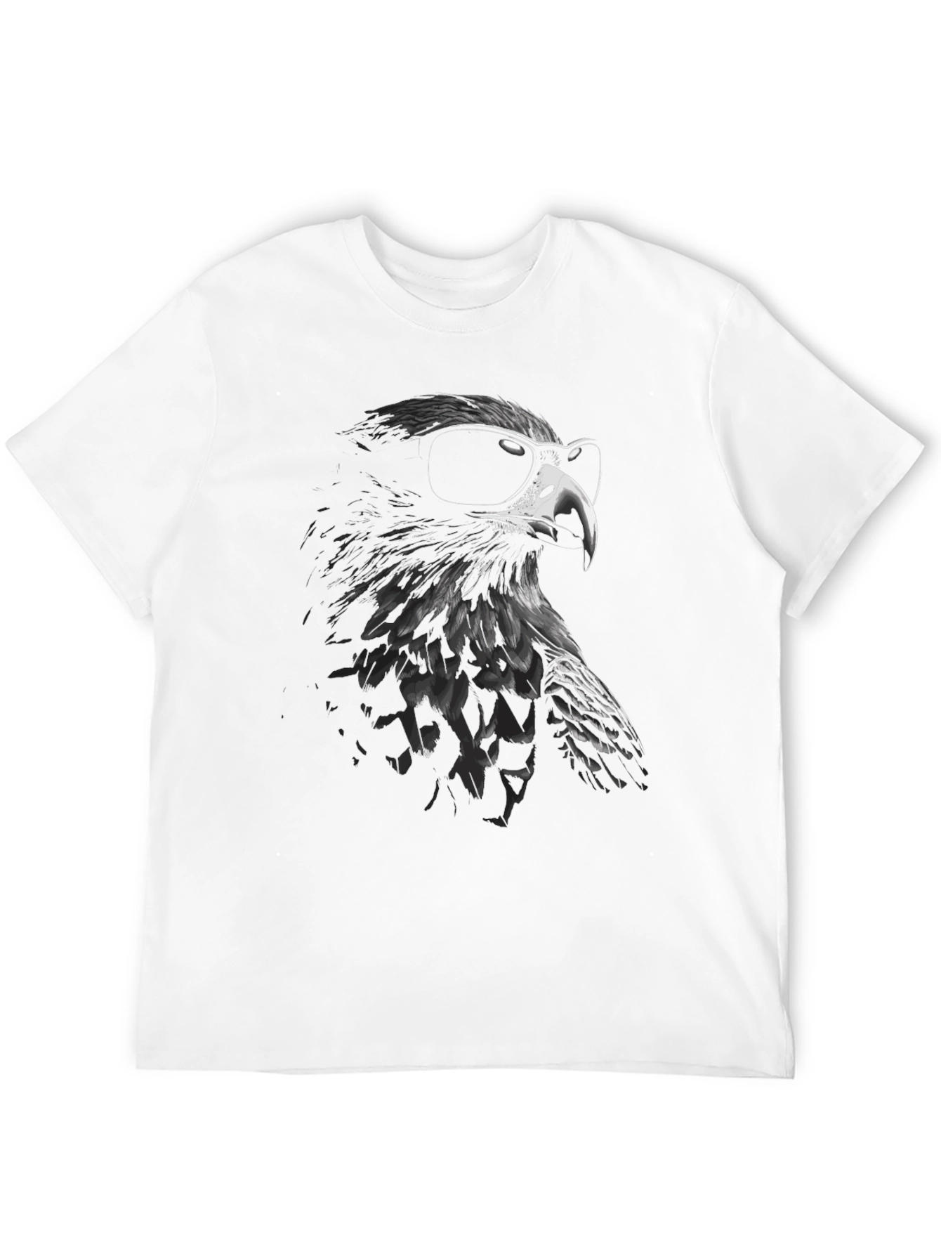Cool Eagle Graphic Tee - Black Cotton Blend