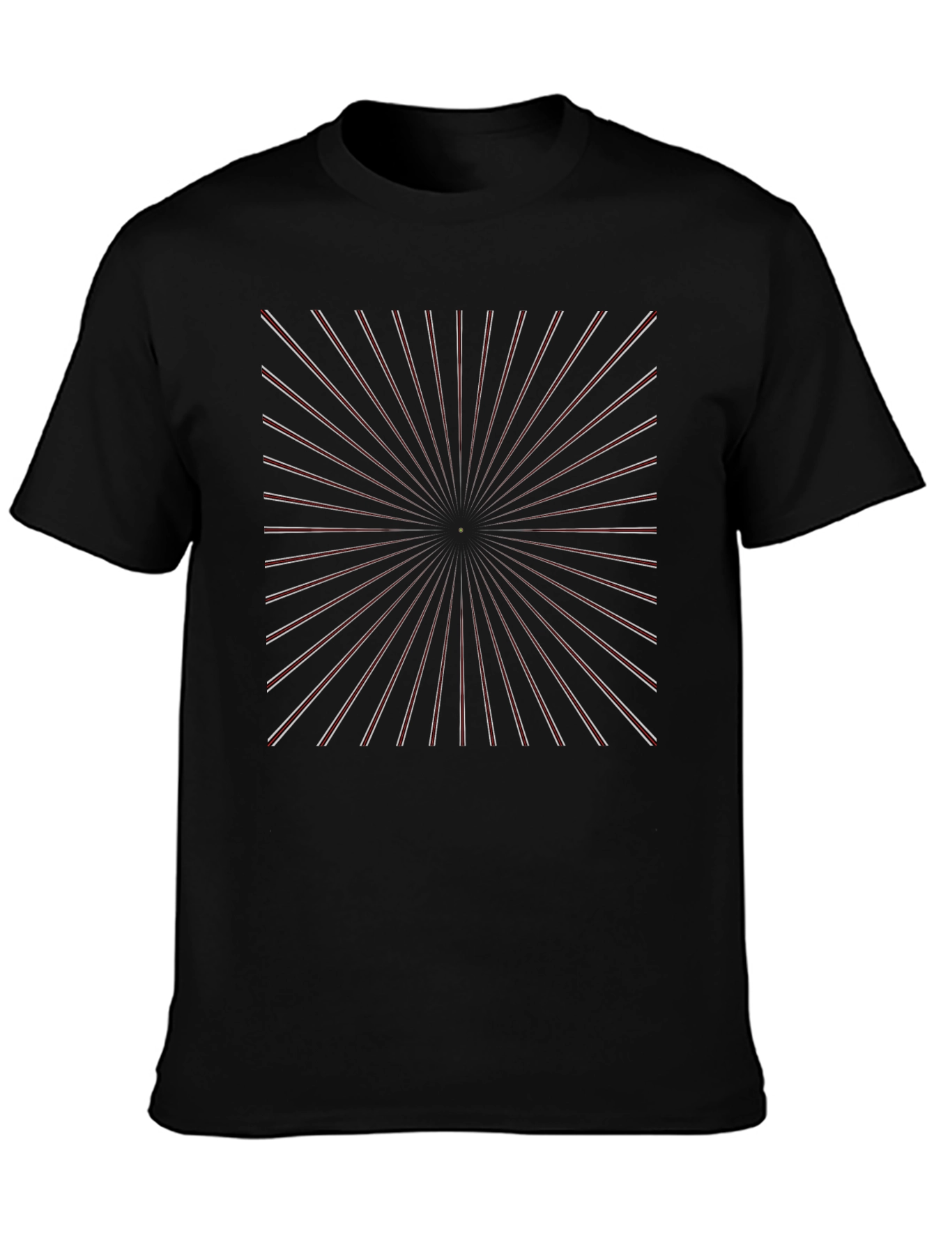 Geometric Lines Graphic Tee - Modern Style Black T-Shirt