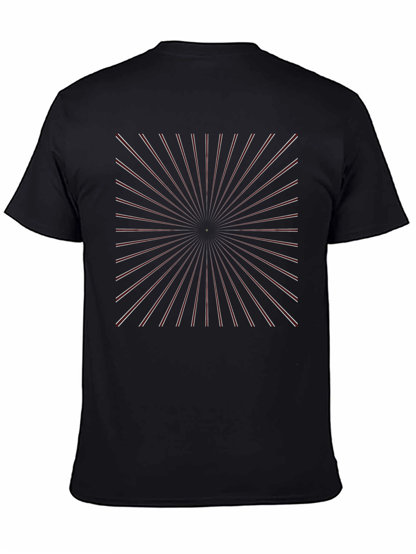 Geometric Lines Graphic Tee - Modern Style Black T-Shirt