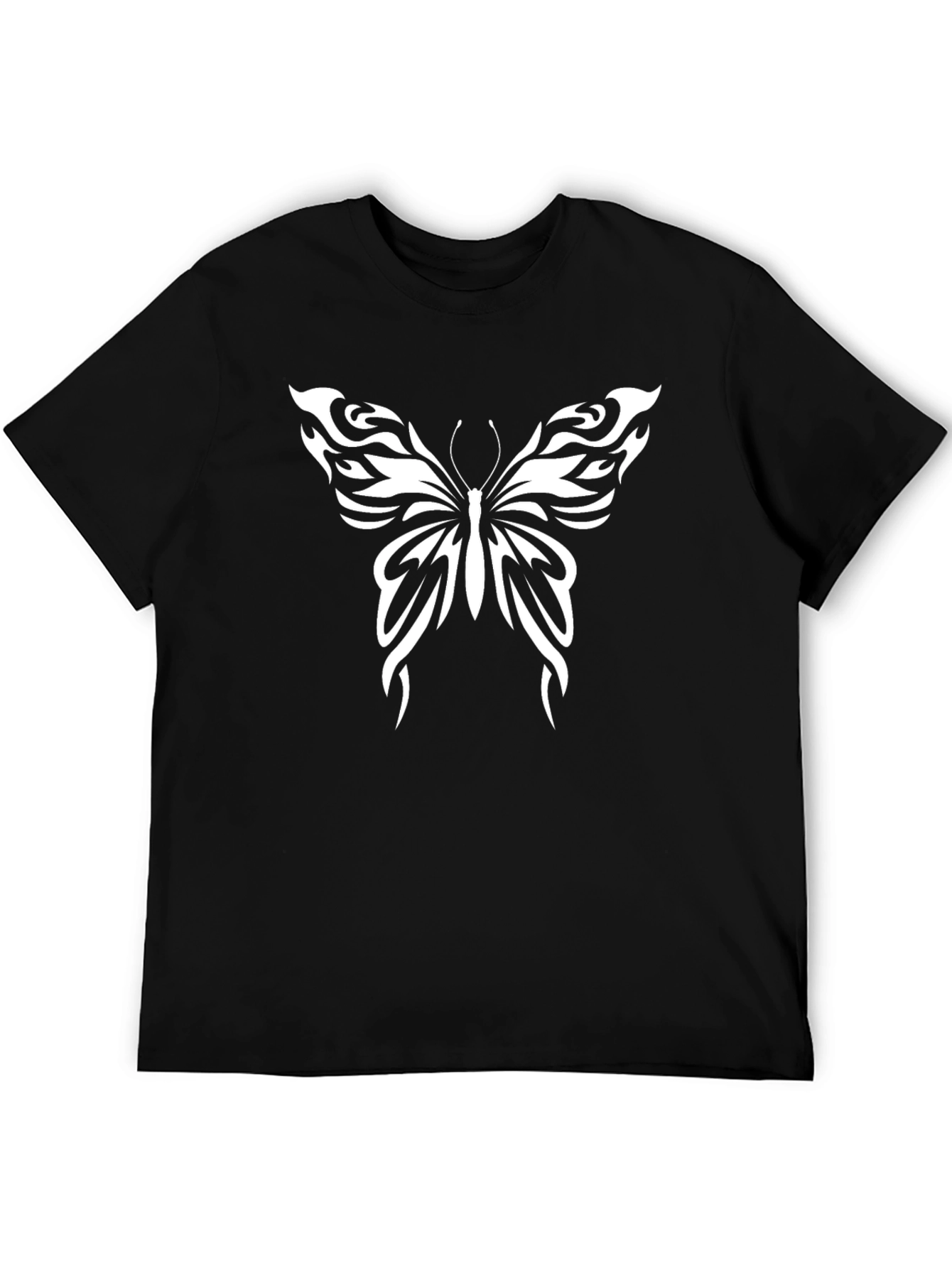 Butterfly Tattoo Graphic Black T-Shirt